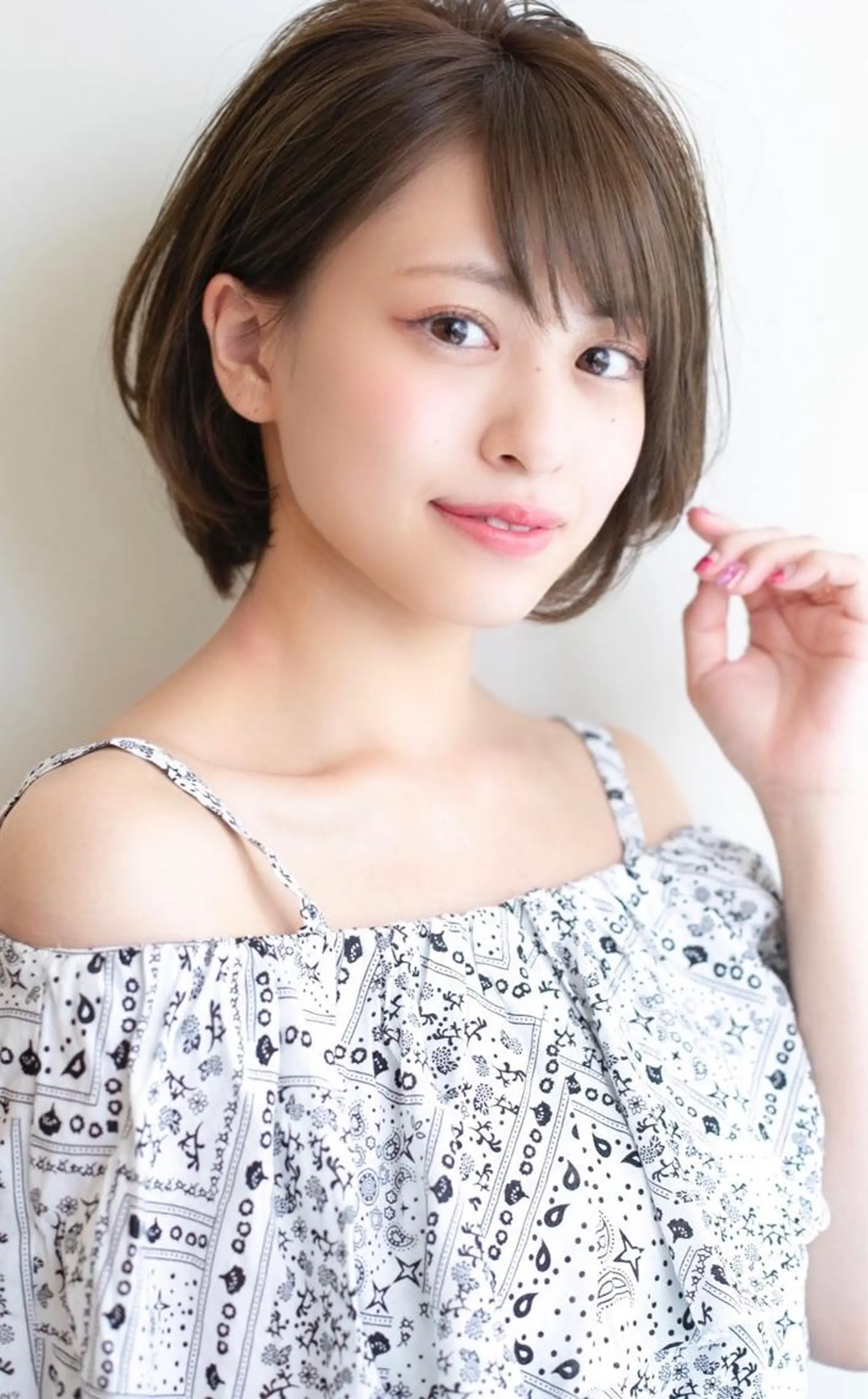 ショート カラー パーマ ヘアアレンジ ネイル マツエク・マツパ アッシュ バレイヤージュ ブリーチ ケアブリーチ 透明感カラー 竹内ケンゴ🇰🇷 EIGHT藤沢のヘアスタイル