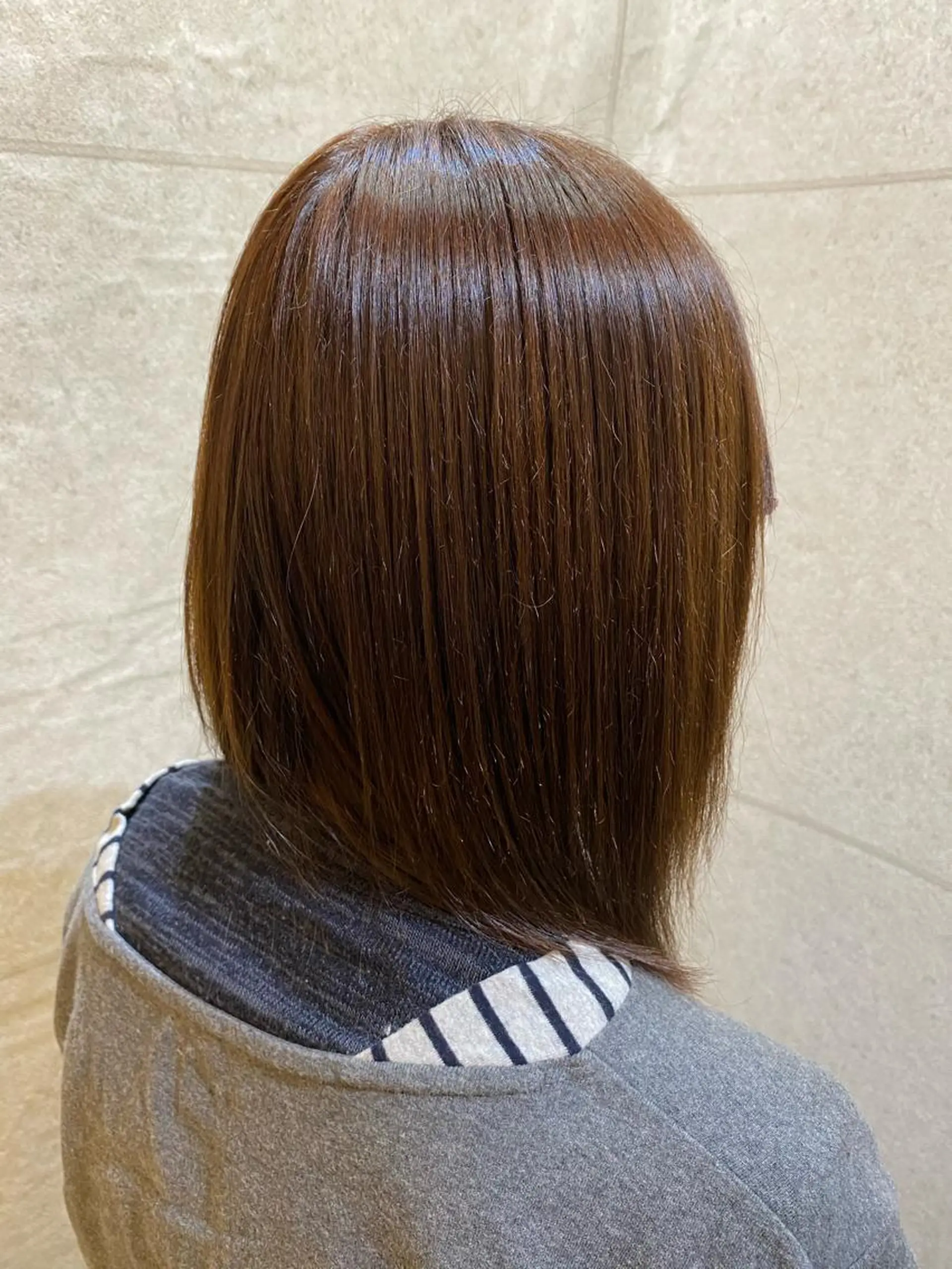 ミディアム パーマ カット 縮毛矯正 長濱 俊のヘアスタイル