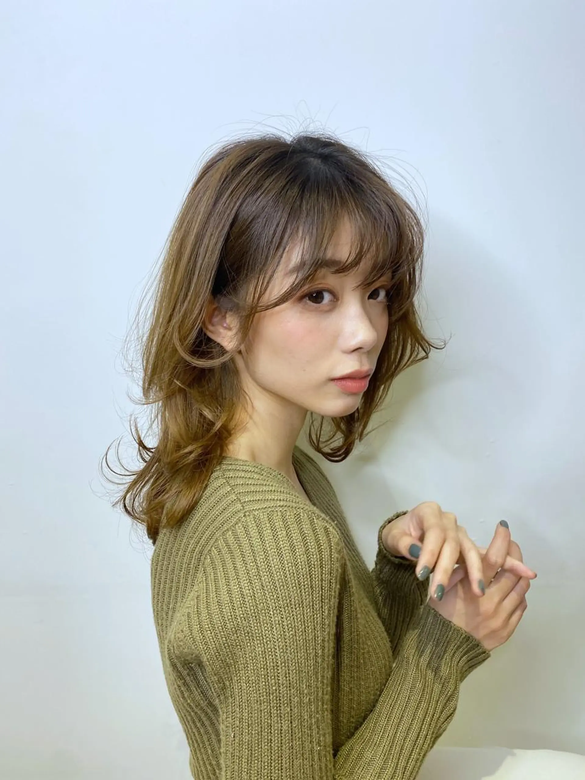 ミディアム レイヤーカット 六丁の目/伊藤 /大人可愛いショートのヘアスタイル