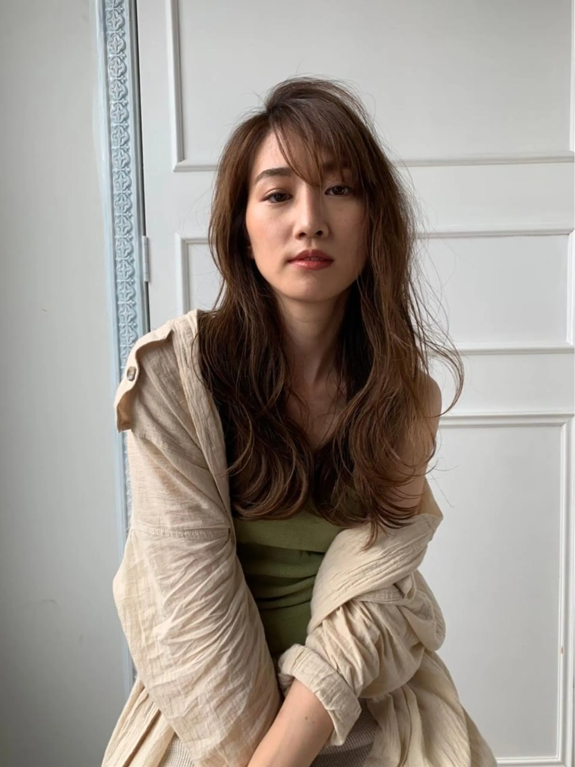 ロング ハイライト 髪質改善 小顔カット 韓国ヘア🕊村上 ののこ🕊のヘアスタイル