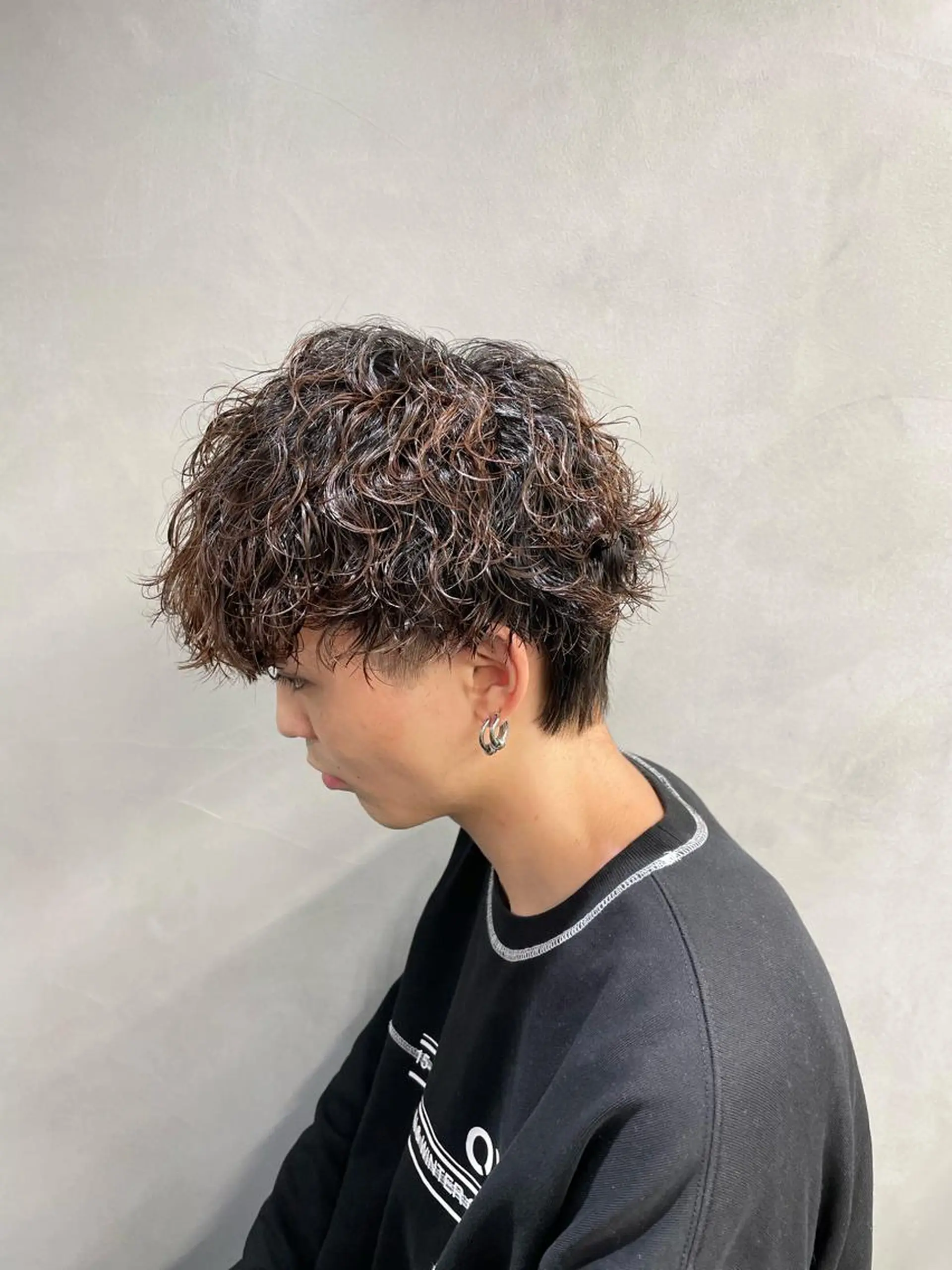 ミディアム パーマ ヘアアレンジ メンズ fifth 石川 凪のヘアスタイル