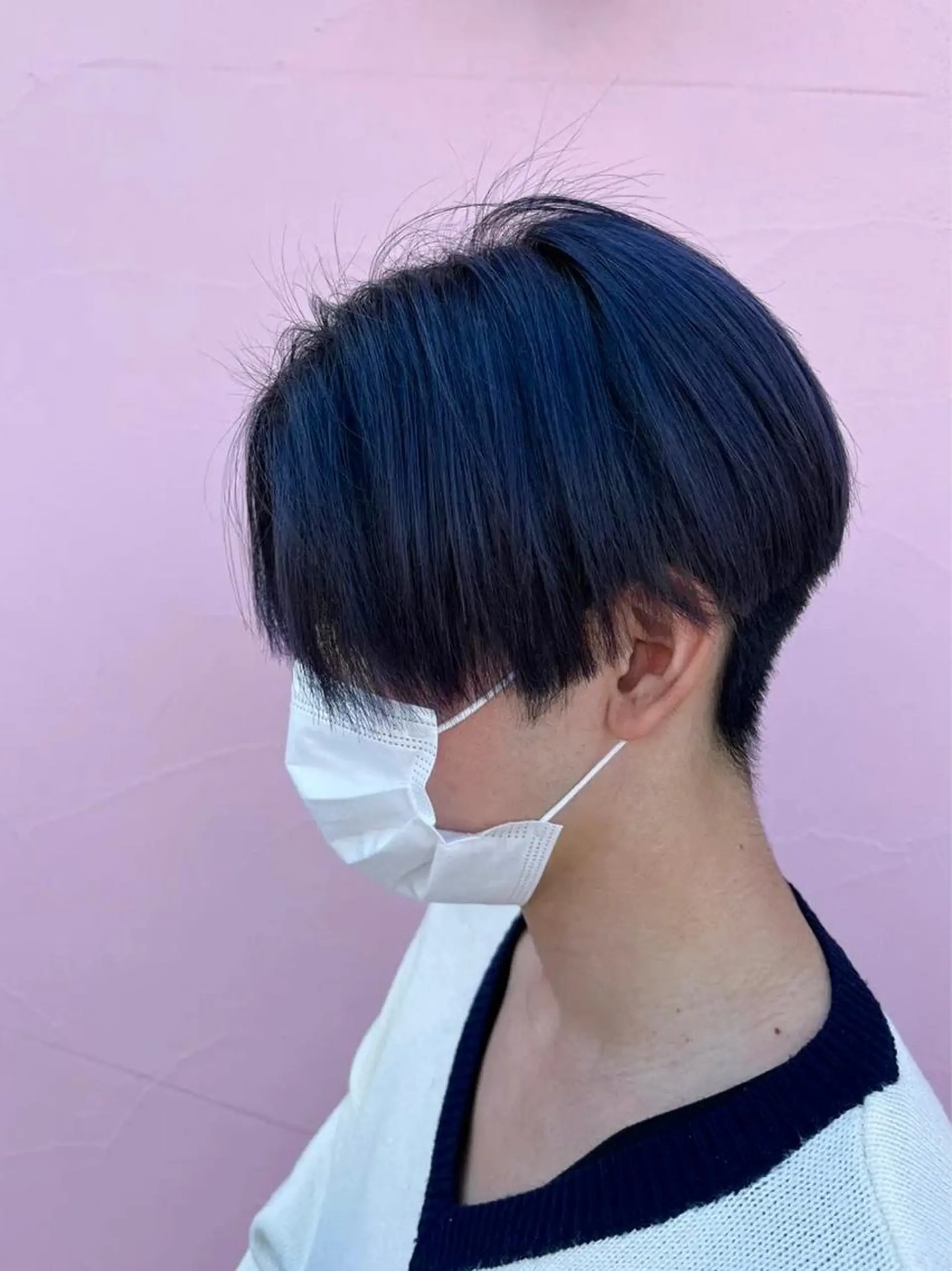 ショート カラー メンズ ブルーカラー ブルーラベンダー 透明感カラー ラベンダーカラー ♡ナナコ♡ レイヤー/艶髪のヘアスタイル