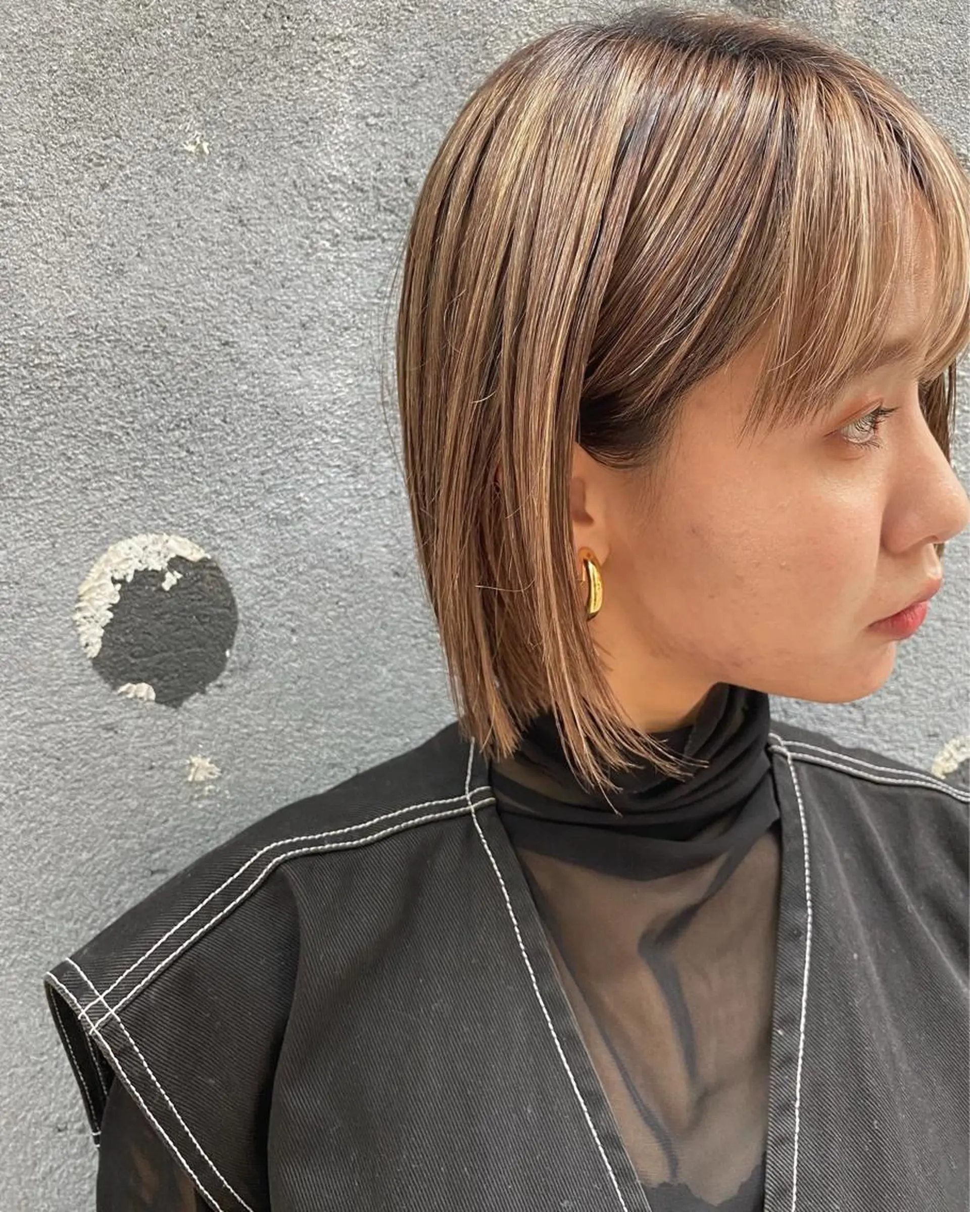 ショート ボブ ハイライト 【カット】 根本翔太のヘアスタイル