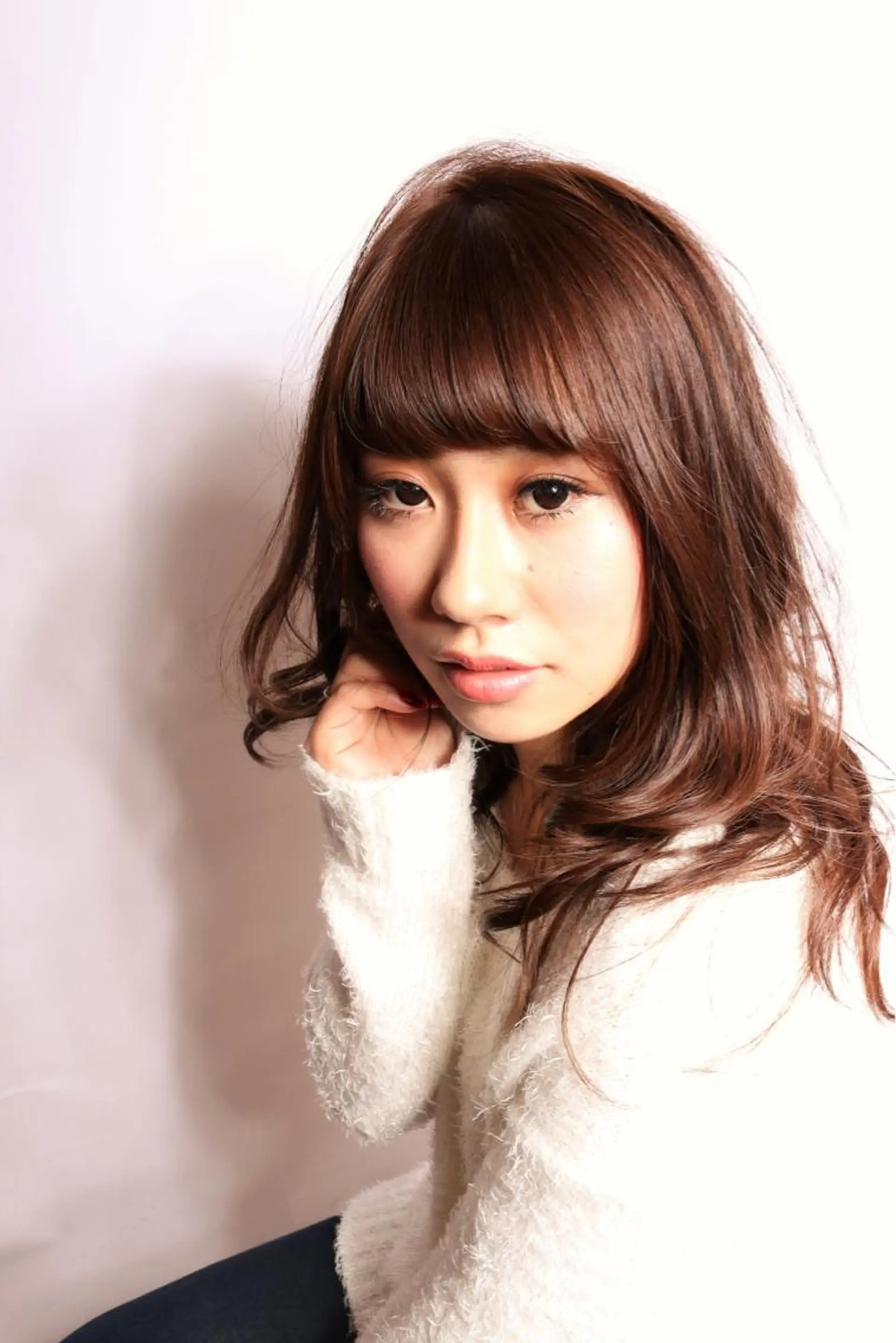 ミディアム セミロング ロング カラー パーマ 小島 脩のヘアスタイル