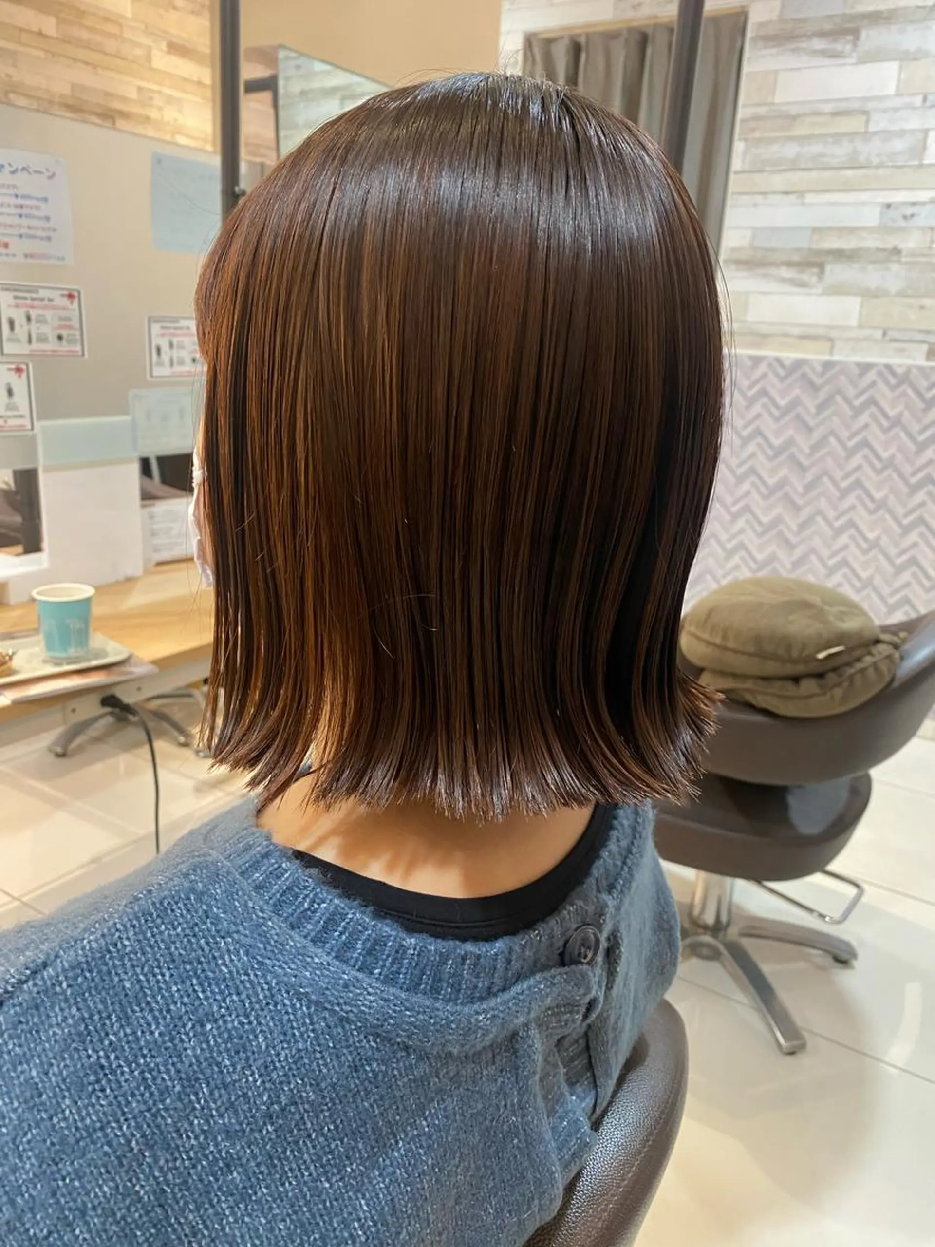 ショート カラー オレンジ ボブ 外ハネヘア カット ヘアカラー トリートメント 波巻き/メンズ/ ショート/☆いとみなのヘアスタイル