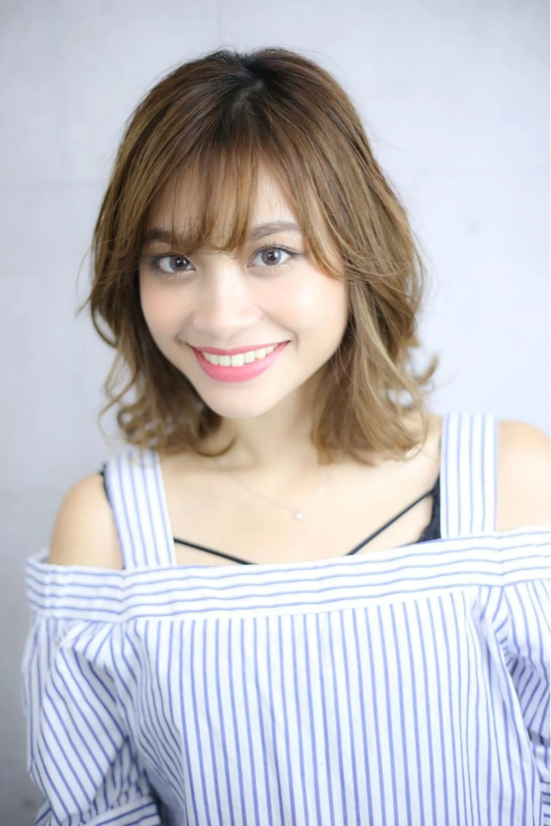 ミディアム ショートボブ ボブ 髪質改善 韓国風ヘア シースルーバング 👑👑👑👑工藤 敬👑👑👑👑のヘアスタイル