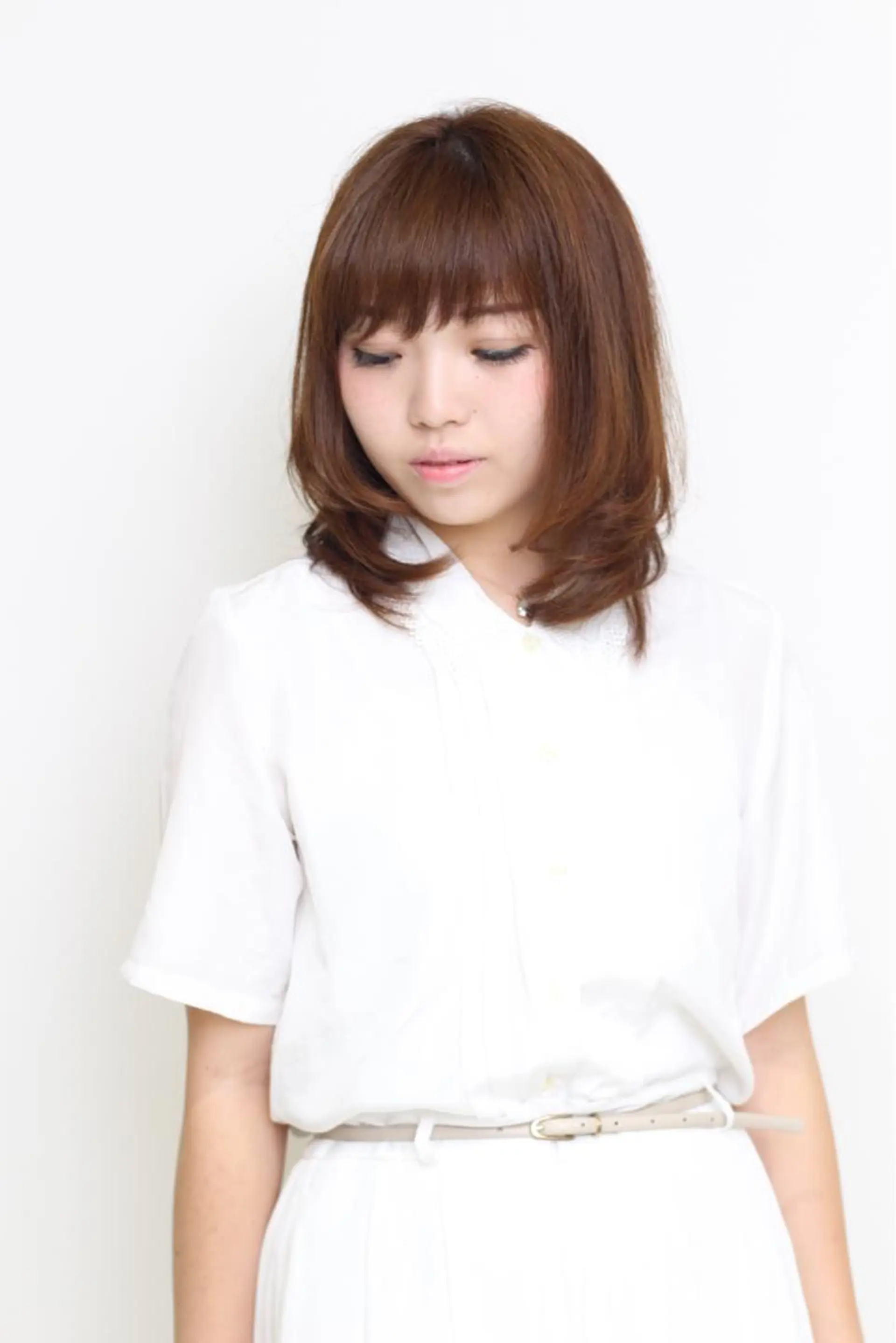 ミディアム カラー カット ヘアカラー 中林 由佳のヘアスタイル