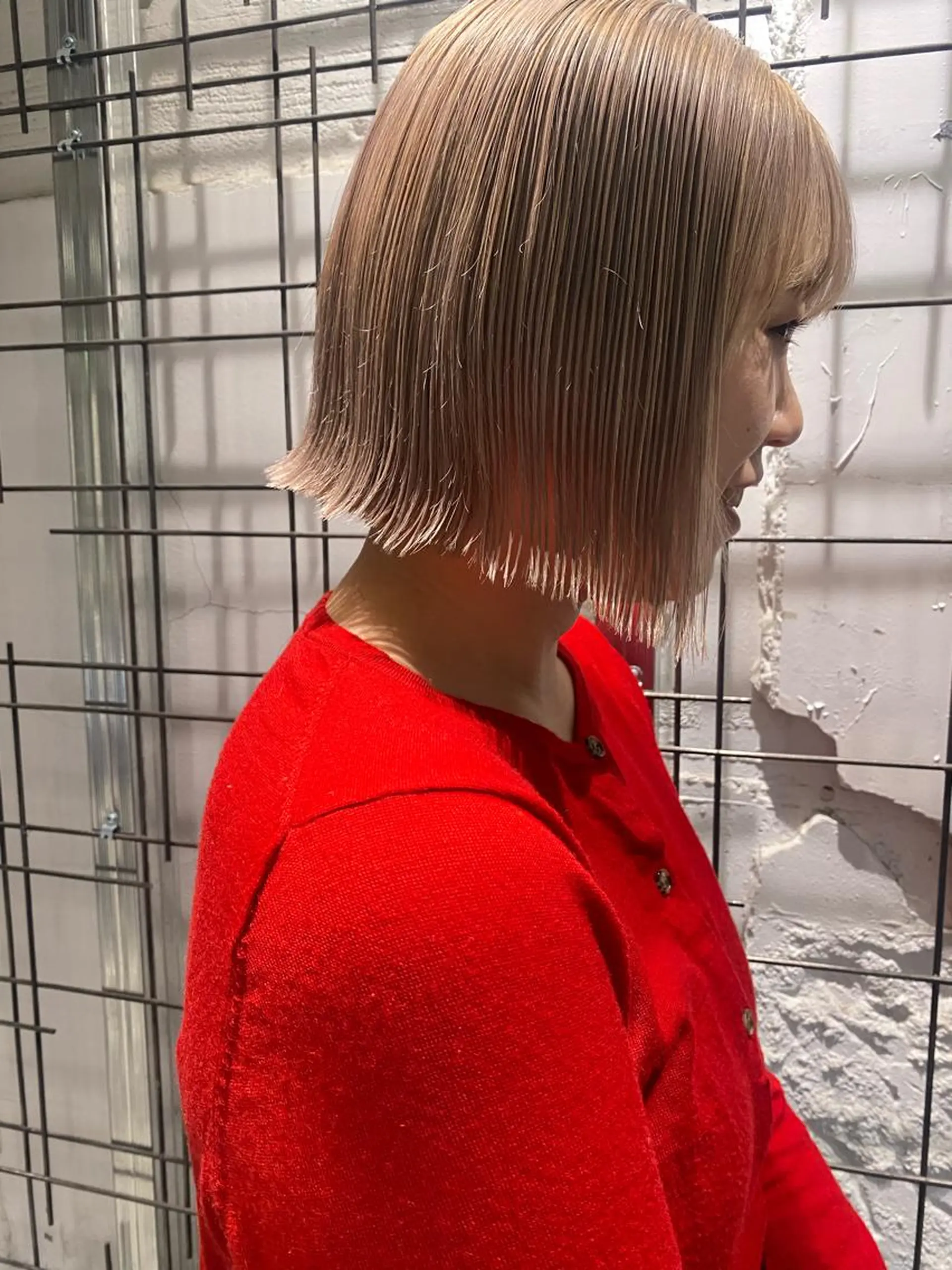 カラー ベージュカラー ホワイトベージュ カット ヘアカラー AYANE 韓国ヘア /レイヤーカットのヘアスタイル