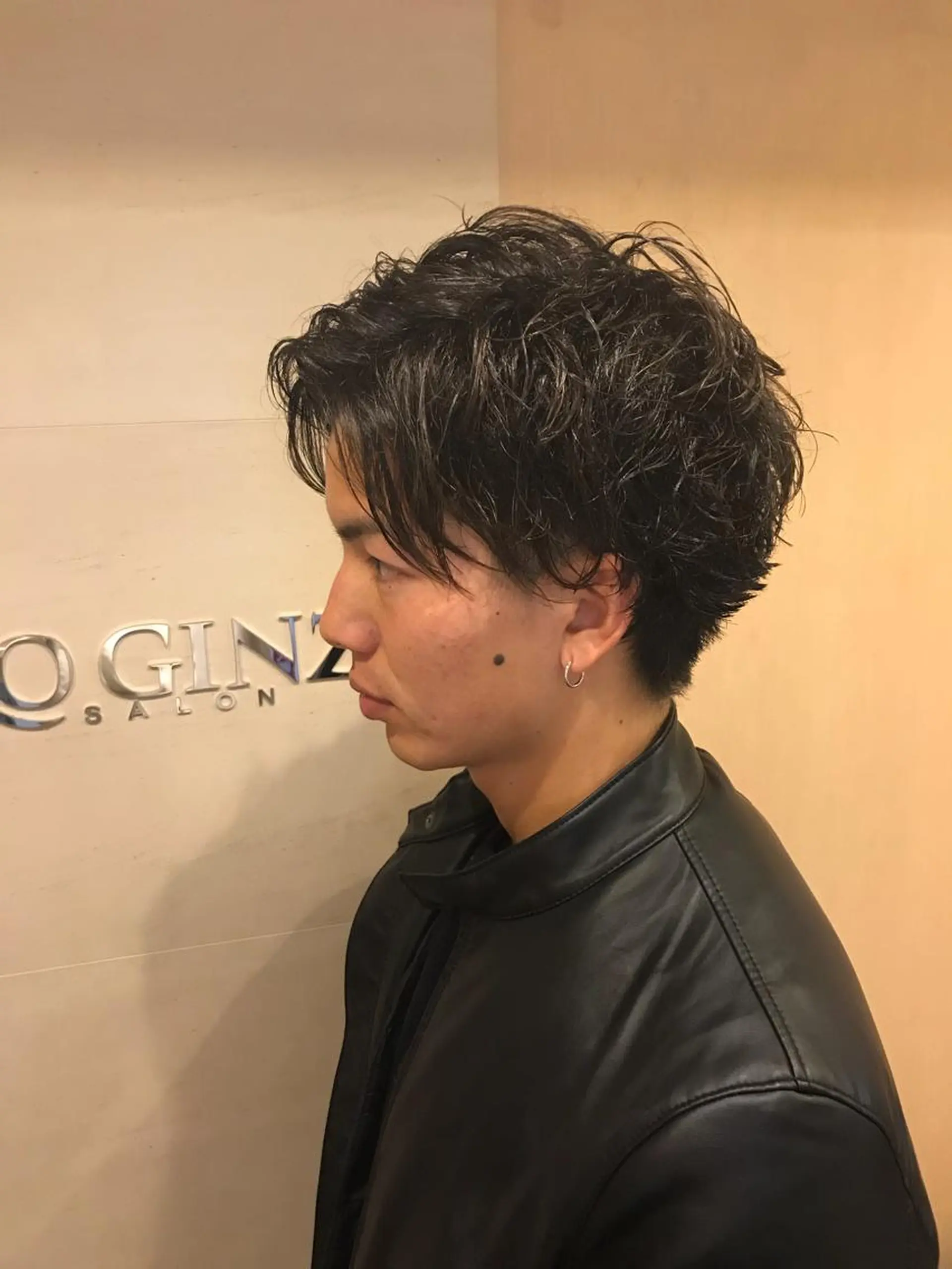 ミディアム パーマ メンズ カット パーマ ヘアセット HIRO GINZA 銀座一丁目店のヘアスタイル