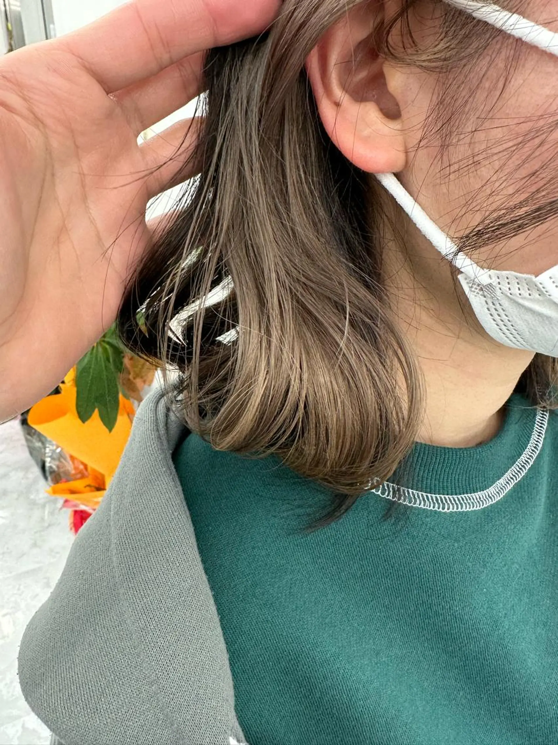 セミロング カラー ヘアカラー トリートメント レイヤーダブルカラー KYONのヘアスタイル