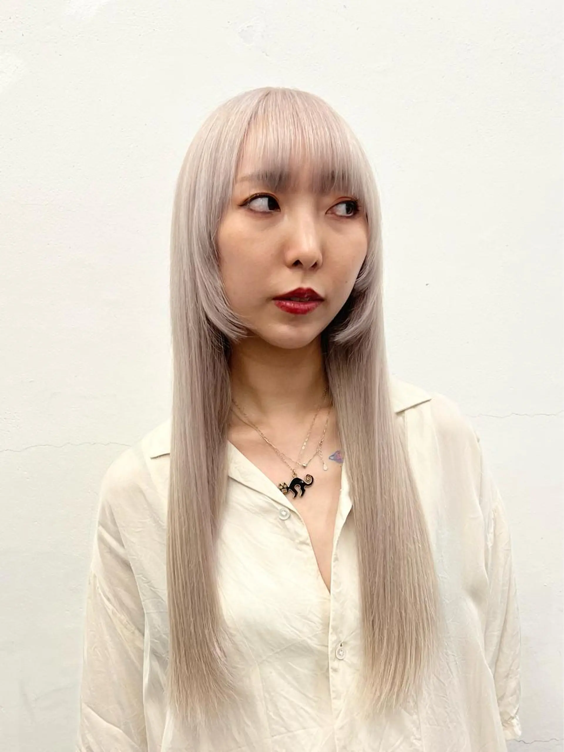 ミディアム カラー ヘアアレンジ ブリーチ ブロンド ケアブリーチ ダブルカラー カット ヘアカラー トリートメント HARU//原宿🤍 リピート率NO.1のヘアスタイル