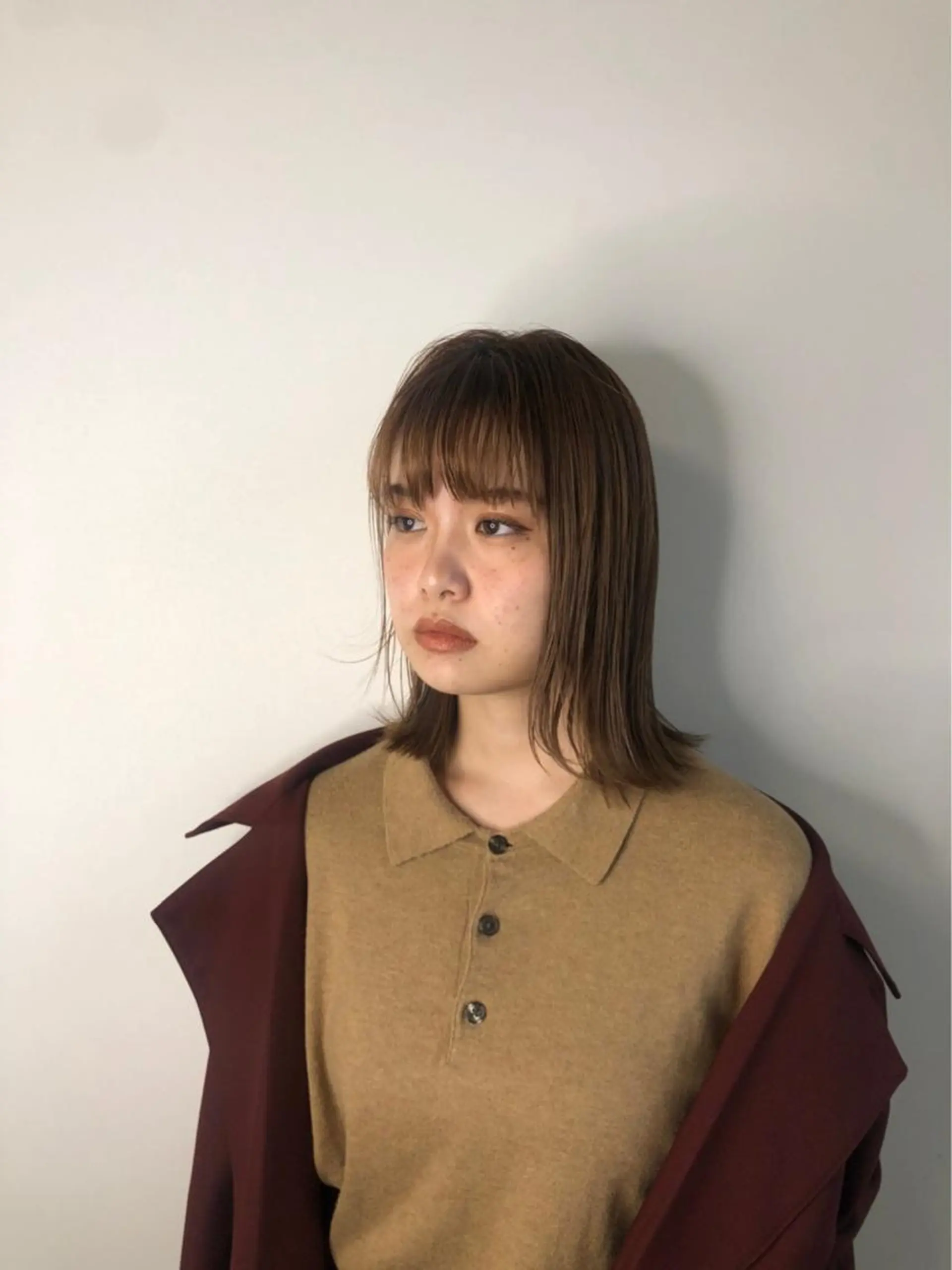 ミディアム カラー ベージュカラー 内野 龍海 / レイヤーカットのヘアスタイル