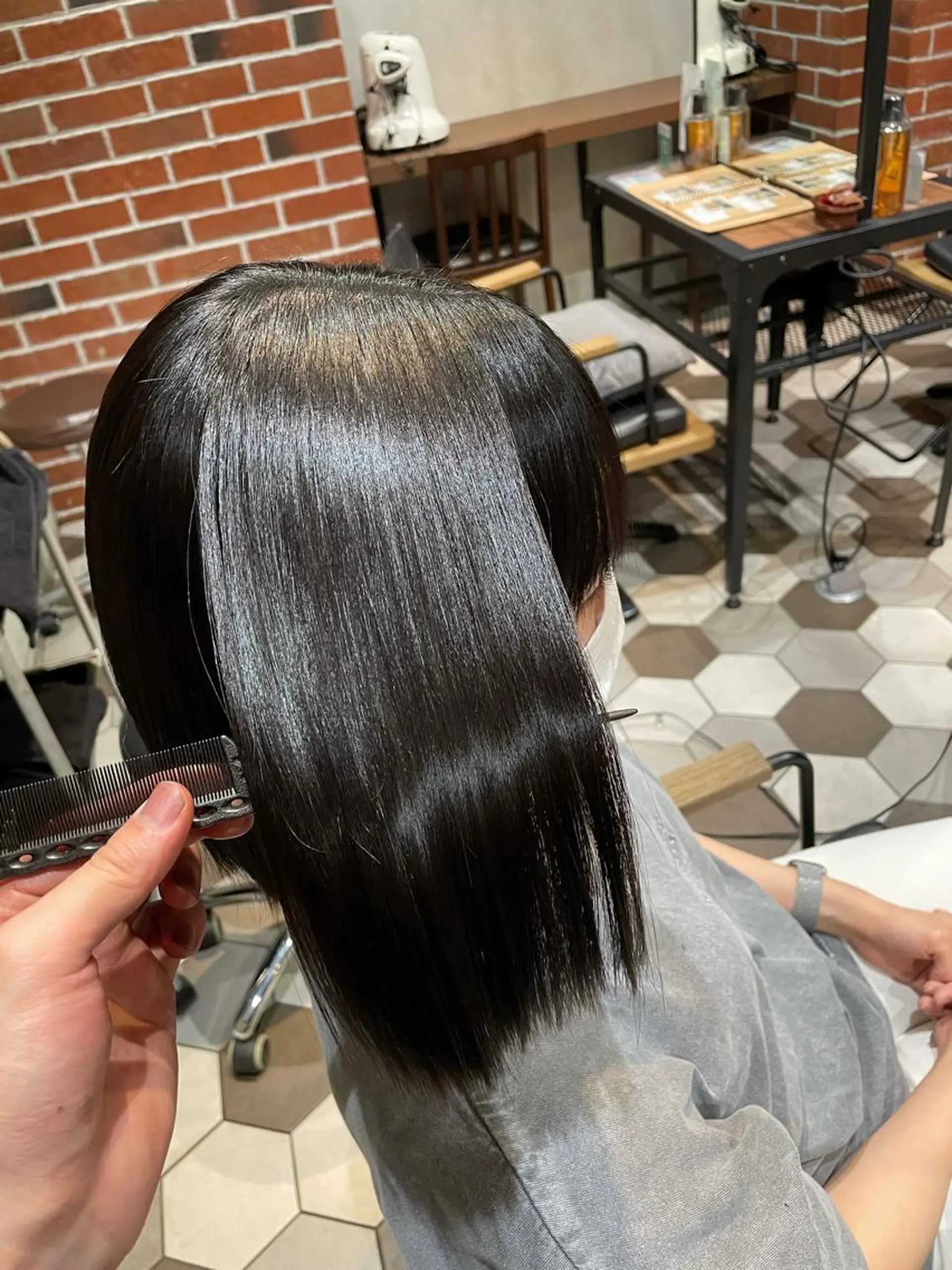 ショート 髪質改善、縮毛矯正 酸性縮毛矯正のヘアスタイル