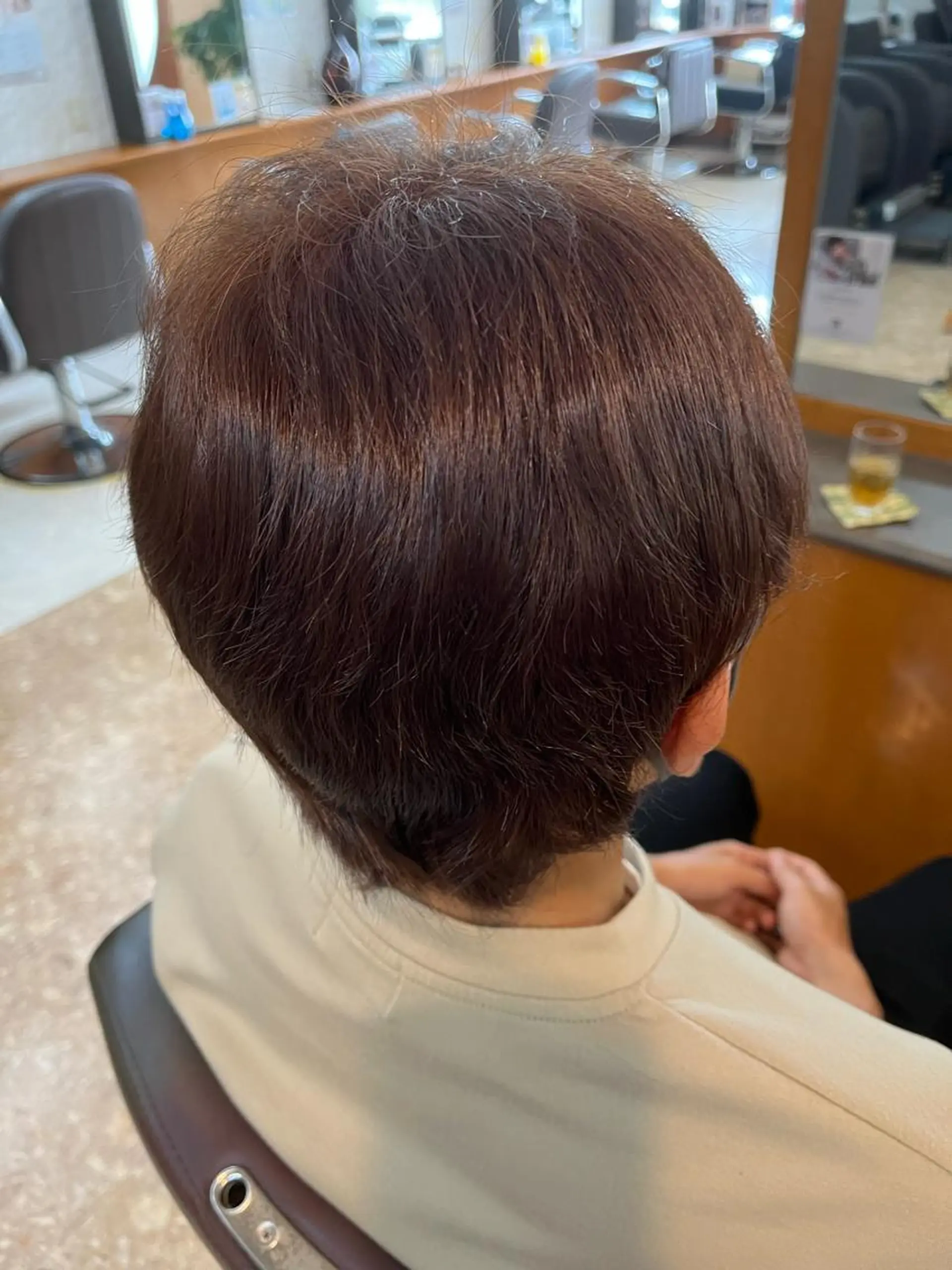 ショート カラー メンズ ブラウンカラー ピンクカラー ピンクブラウン 熊谷 はつなのヘアスタイル