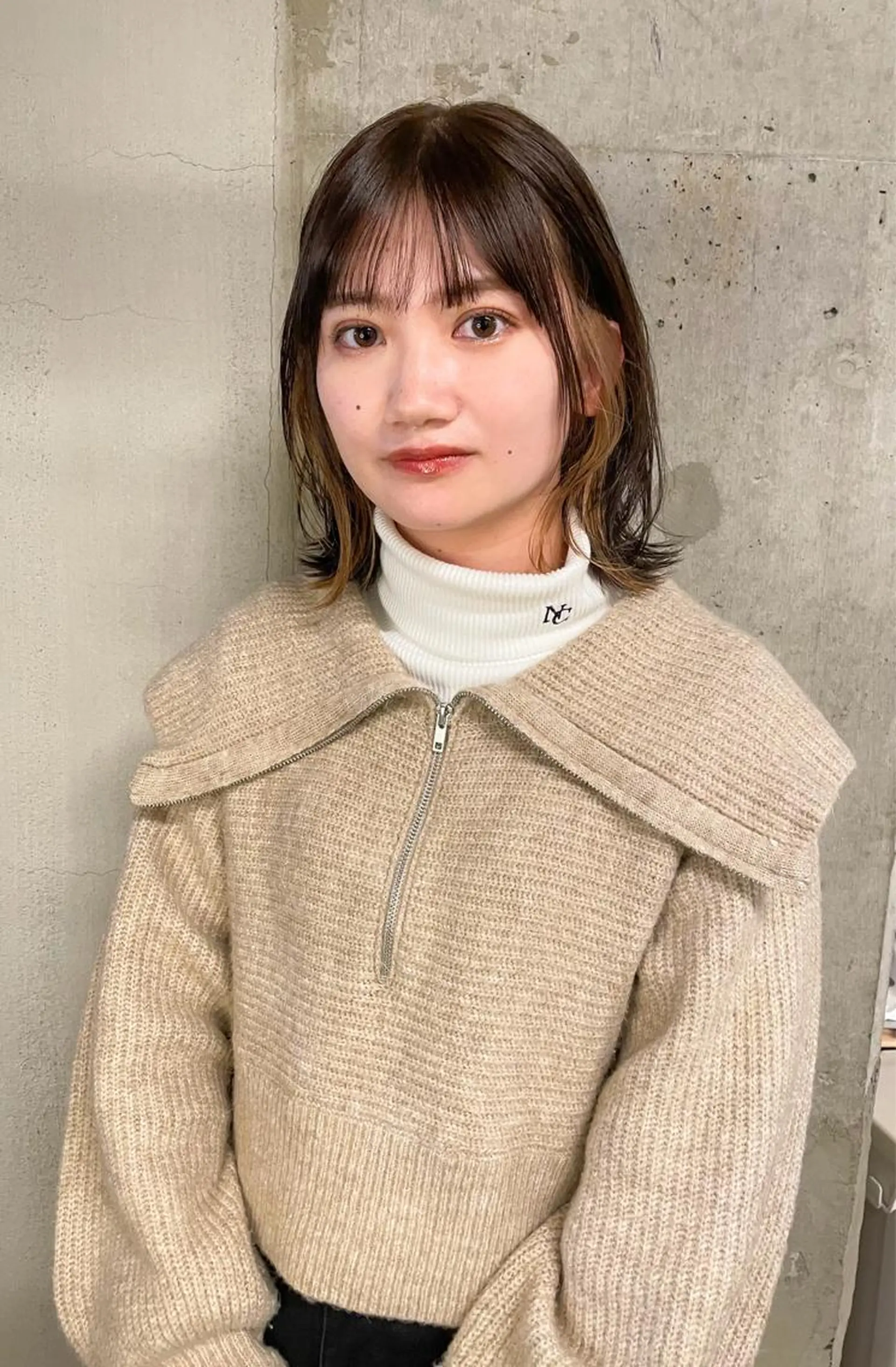 ミディアム カラー カット ヘアカラー トリートメント パーマ/レイヤー 岩山丈一郎のヘアスタイル