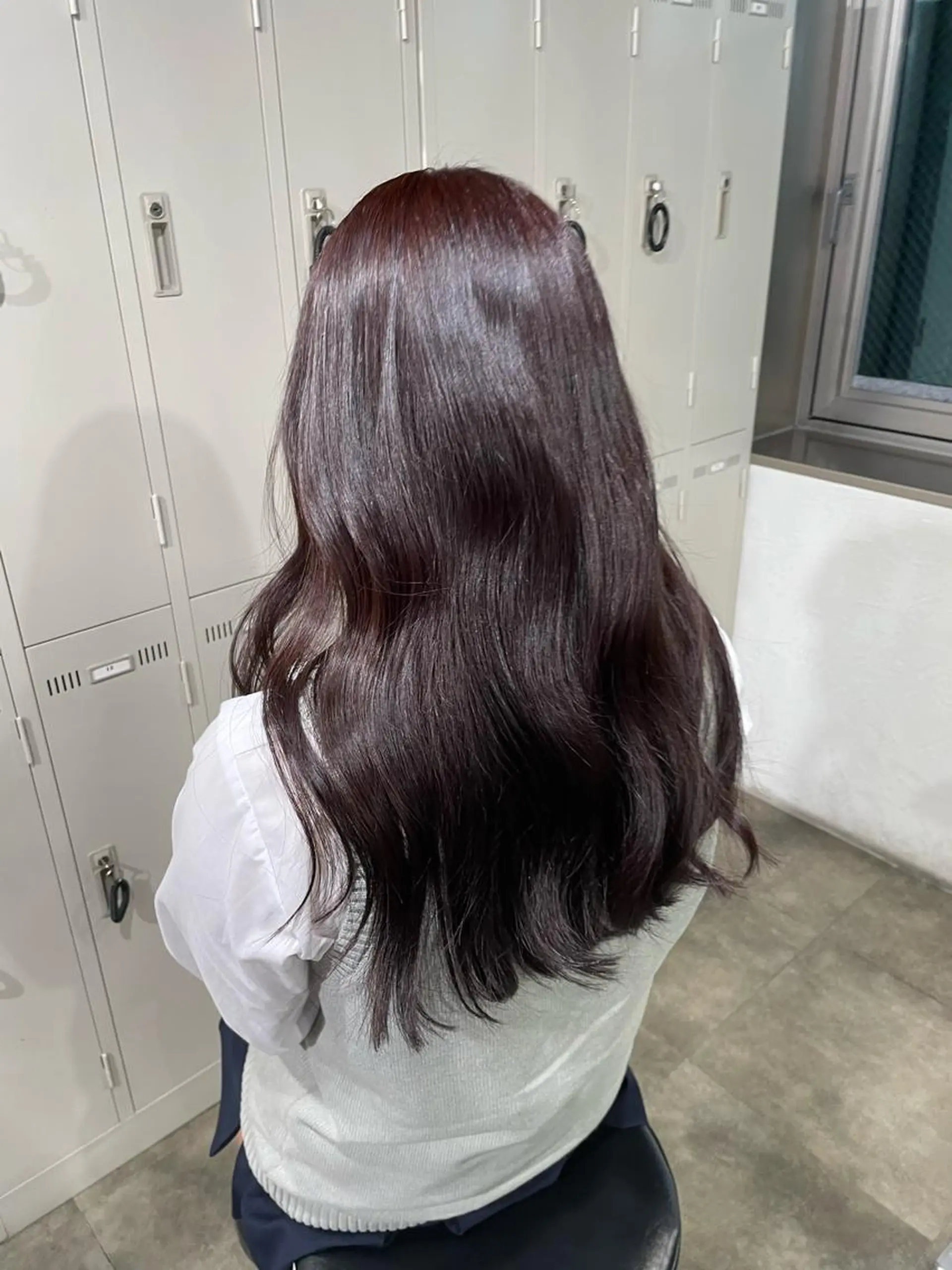 ロング カラー ブリーチ ダブルカラー ブリーチなしカラー 髪質改善 トリートメント 表参道♡暗髪♡ 艶カラー♡アユミのヘアスタイル