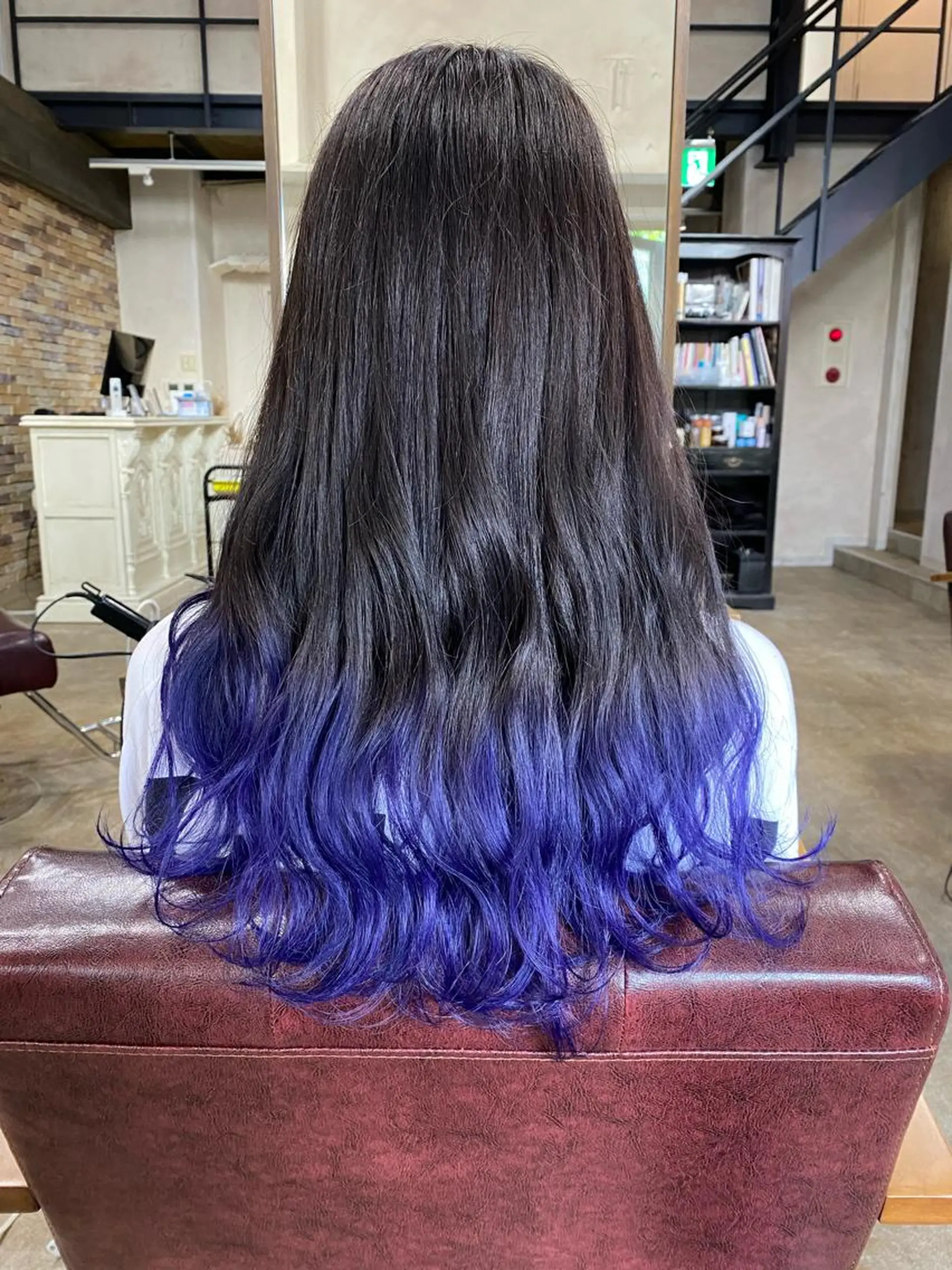 ロング カラー ブリーチ ブルーカラー ブルーパープル グラデーションカラー パープルカラー ヘアカラー ミニモお気に入り数 No.1宍戸雄弥のヘアスタイル