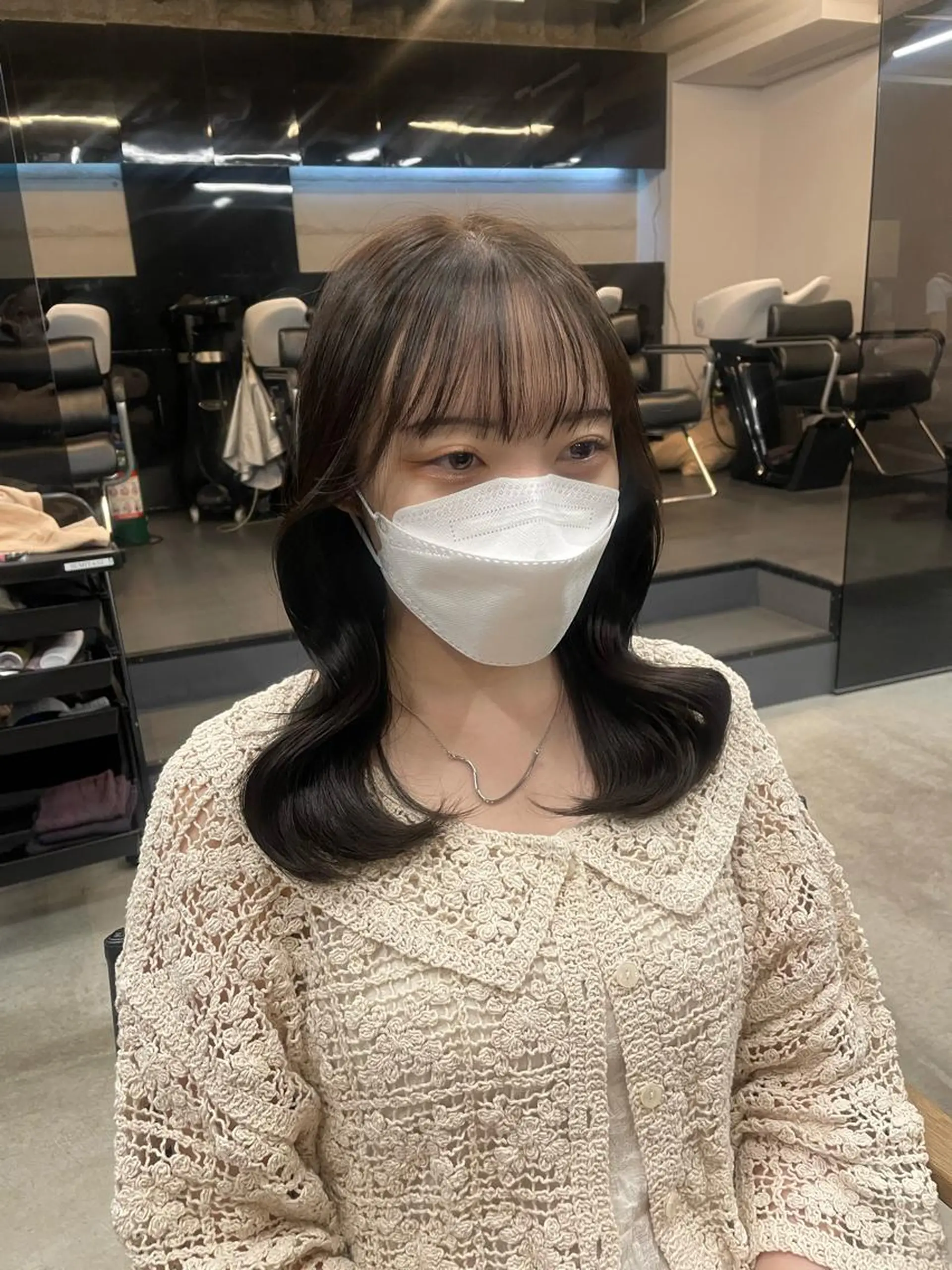 ミディアム 伊藤 莉奈　韓国ヘアのヘアスタイル