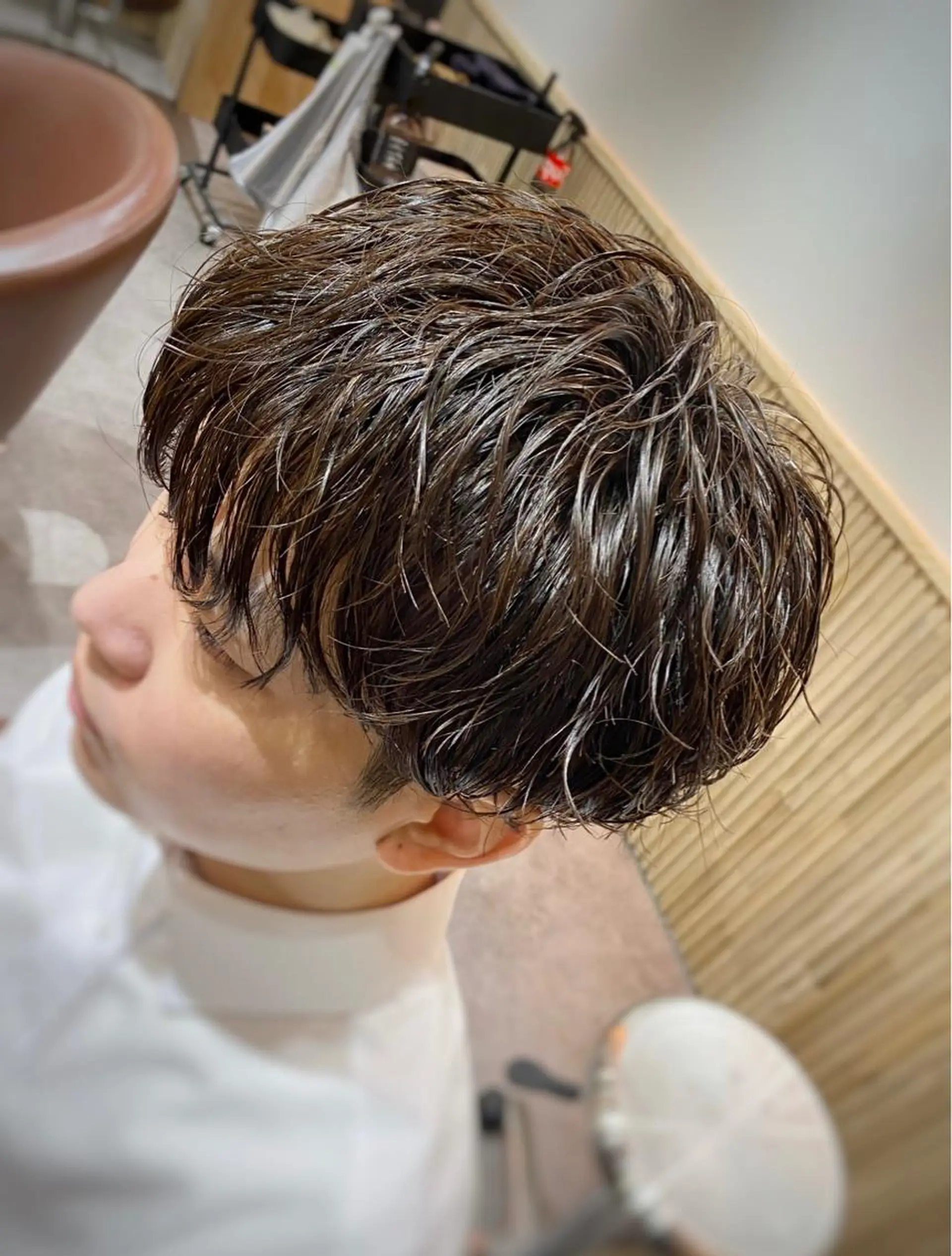 パーマ メンズ カット パーマ トリートメント ヘアセット メンズブリーチカラー /パーマ ごーた立川のヘアスタイル