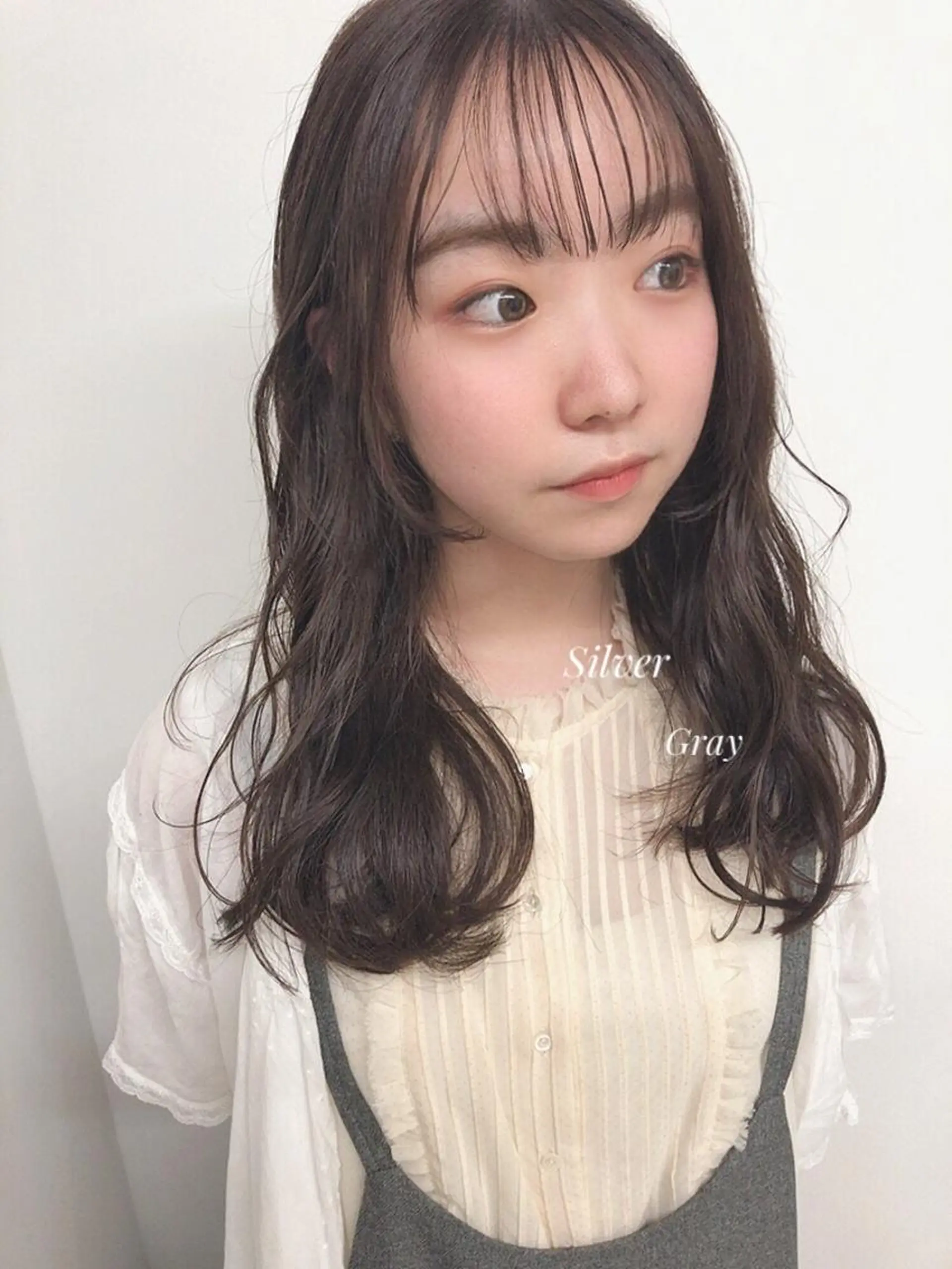 ロング ヘアカラー トリートメント ヘアセット ✨透明感ケアカラー✨ 長野ゆきなのヘアスタイル