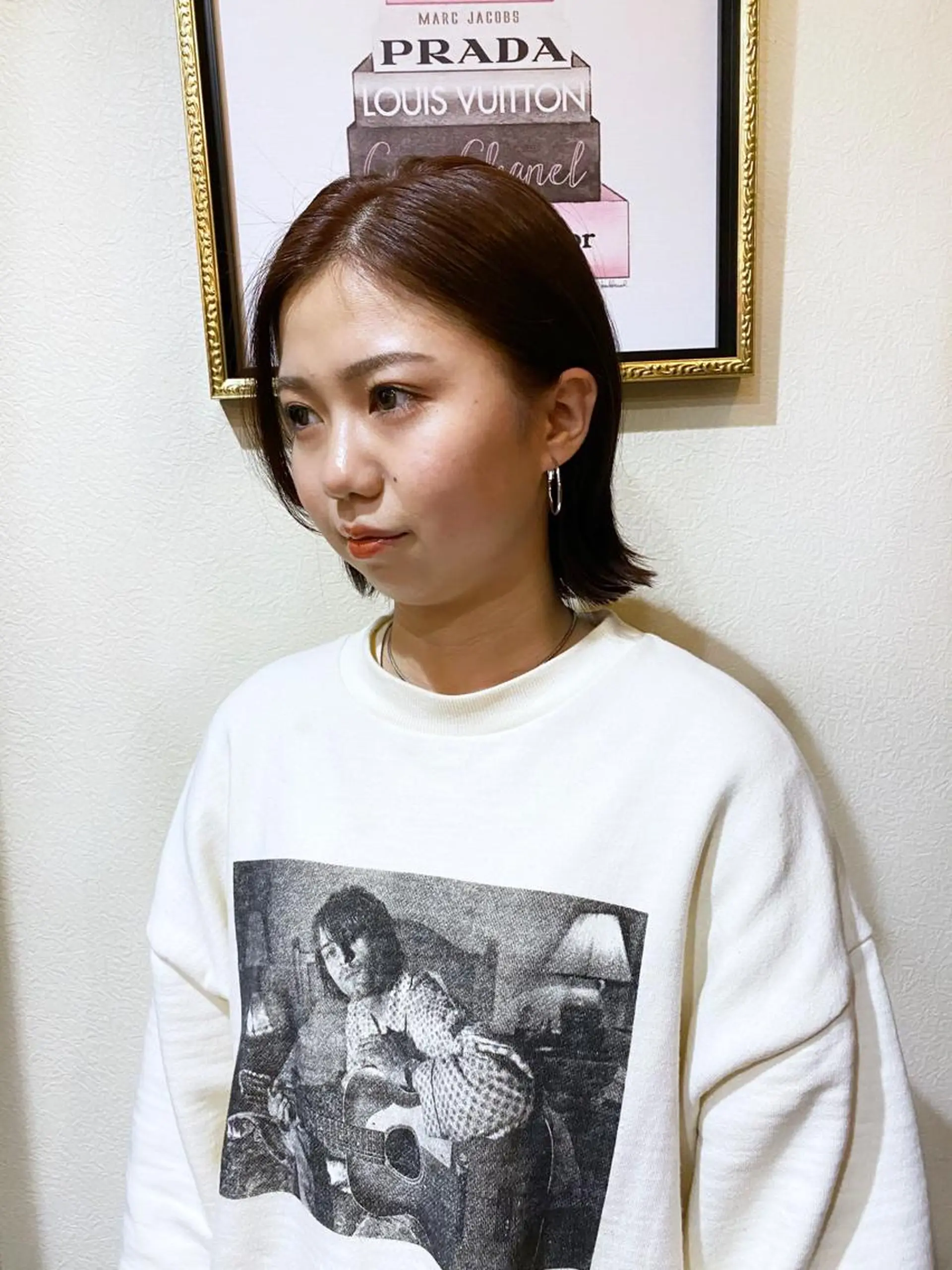 ショート カラー ボブ カット ヘアカラー トリートメント 三瓶 智広のヘアスタイル