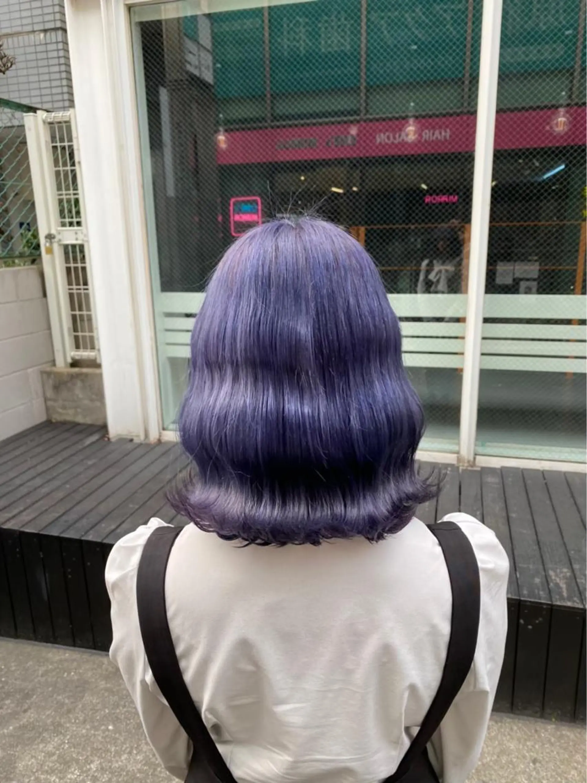 セミロング カラー ダブルカラー ハイトーンカラー パープルカラー カラー🌈/カット /栄/misa👻のヘアスタイル