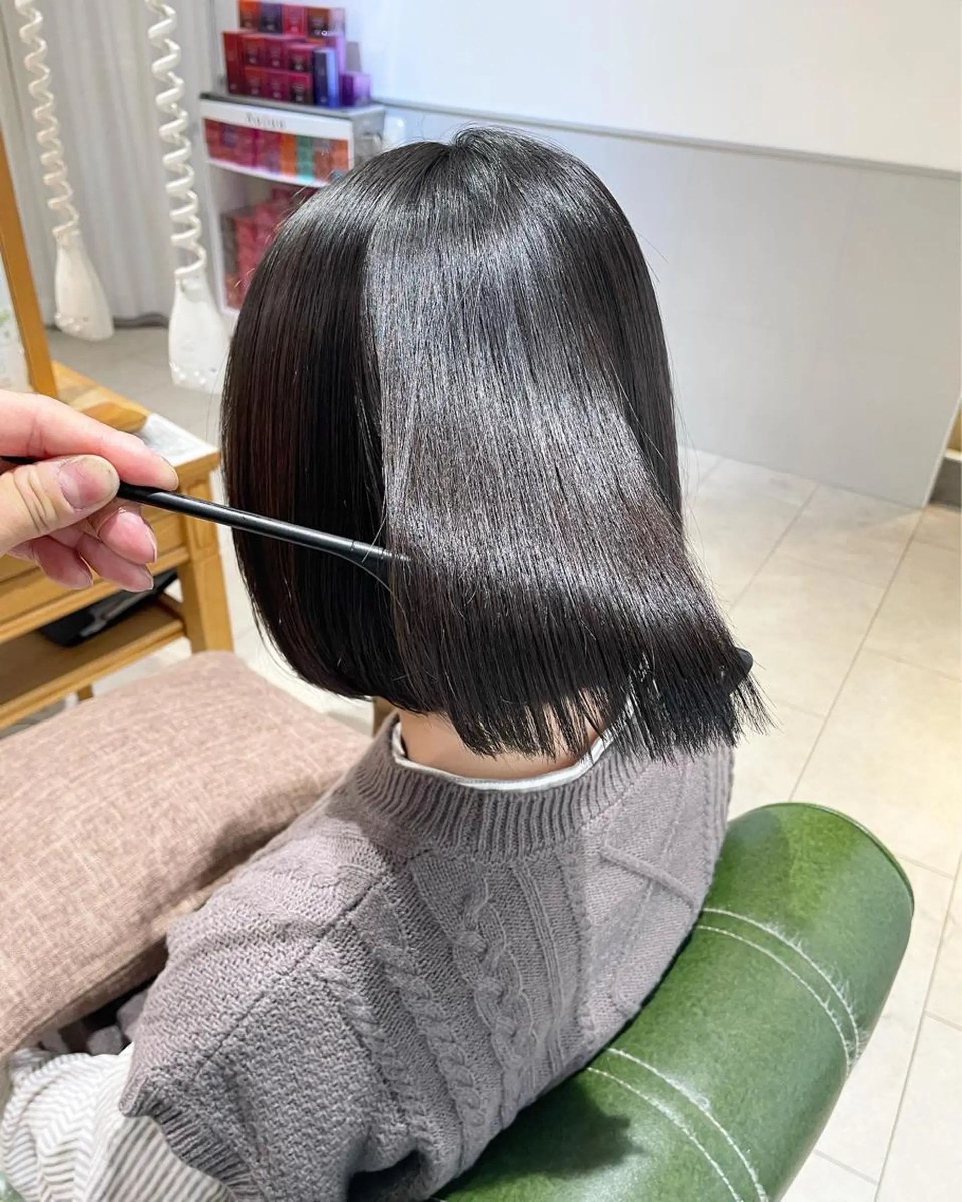 ミディアム カラー アクアカラー ブリーチ ケアカラー 髪質改善 韓国風ヘア カット ヘアカラー トリートメント 過去一の柔髪ヘア 🌿einshairのヘアスタイル