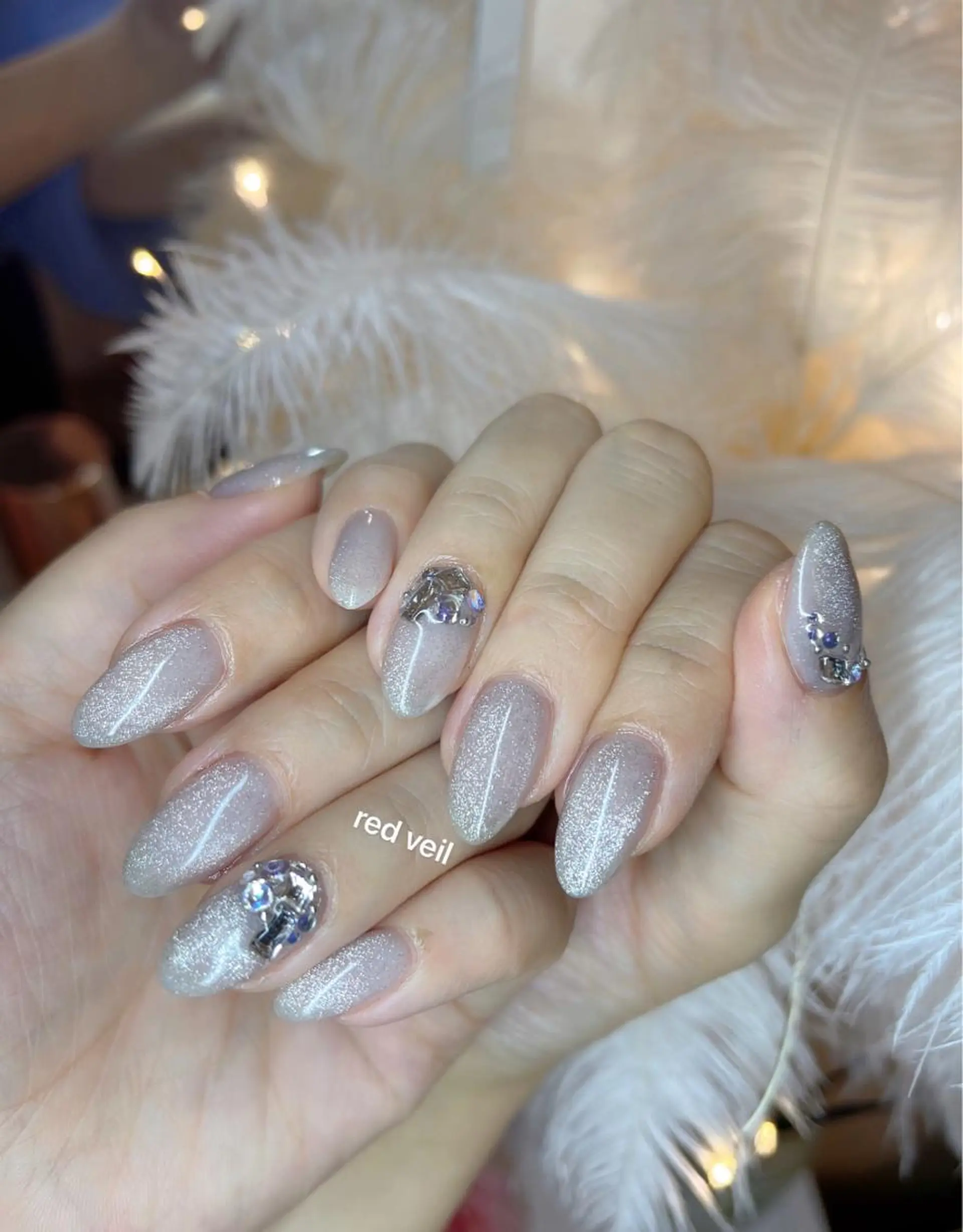 セミロング ネイル 長さ出し専門 nynaのネイルデザイン