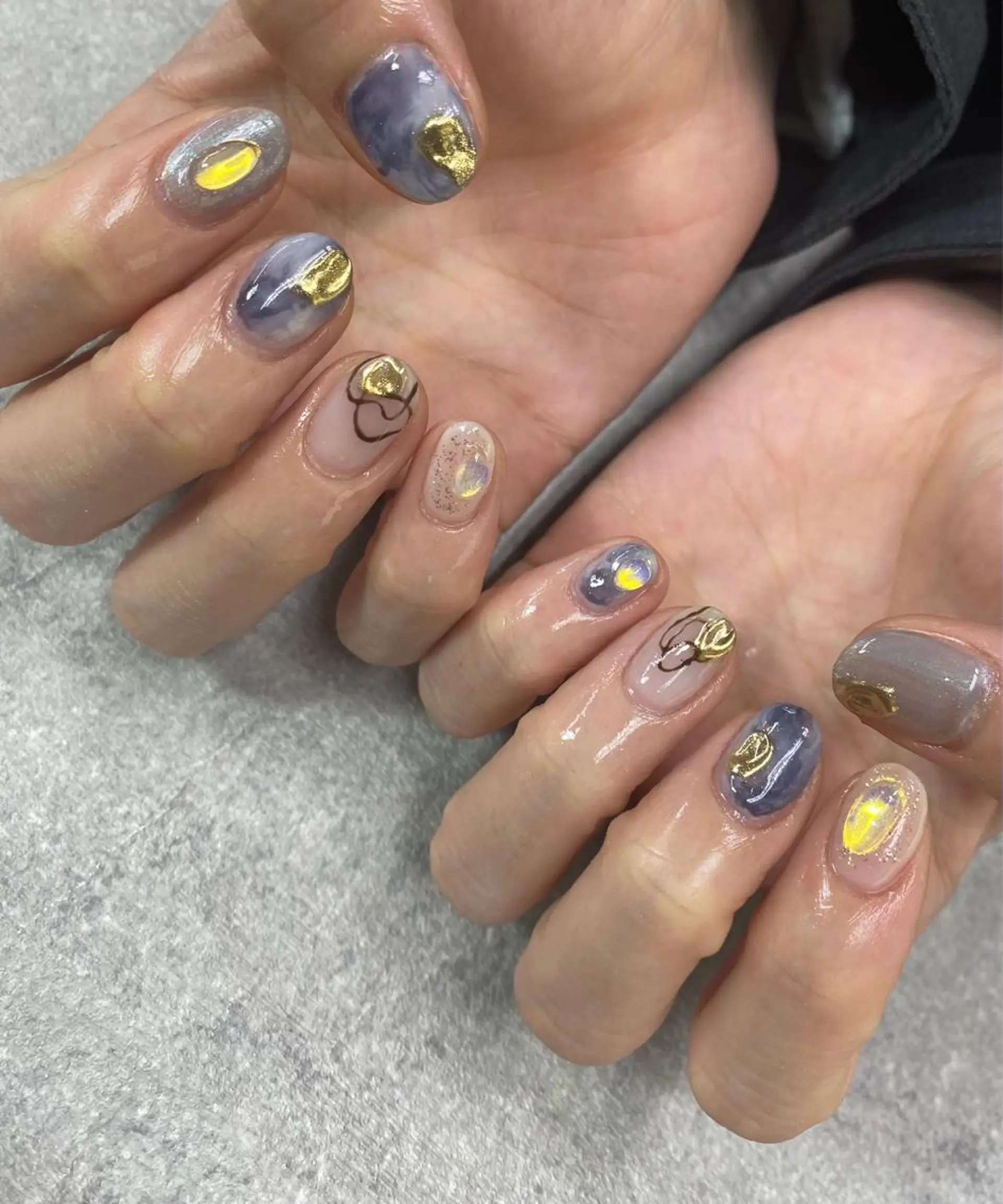 ネイル アートネイル フレンチネイル ジェルネイル ガラスフレンチ グラデーション ハンドネイル ハンドケア FASTNAIL PLUS 新宿店のネイルデザイン