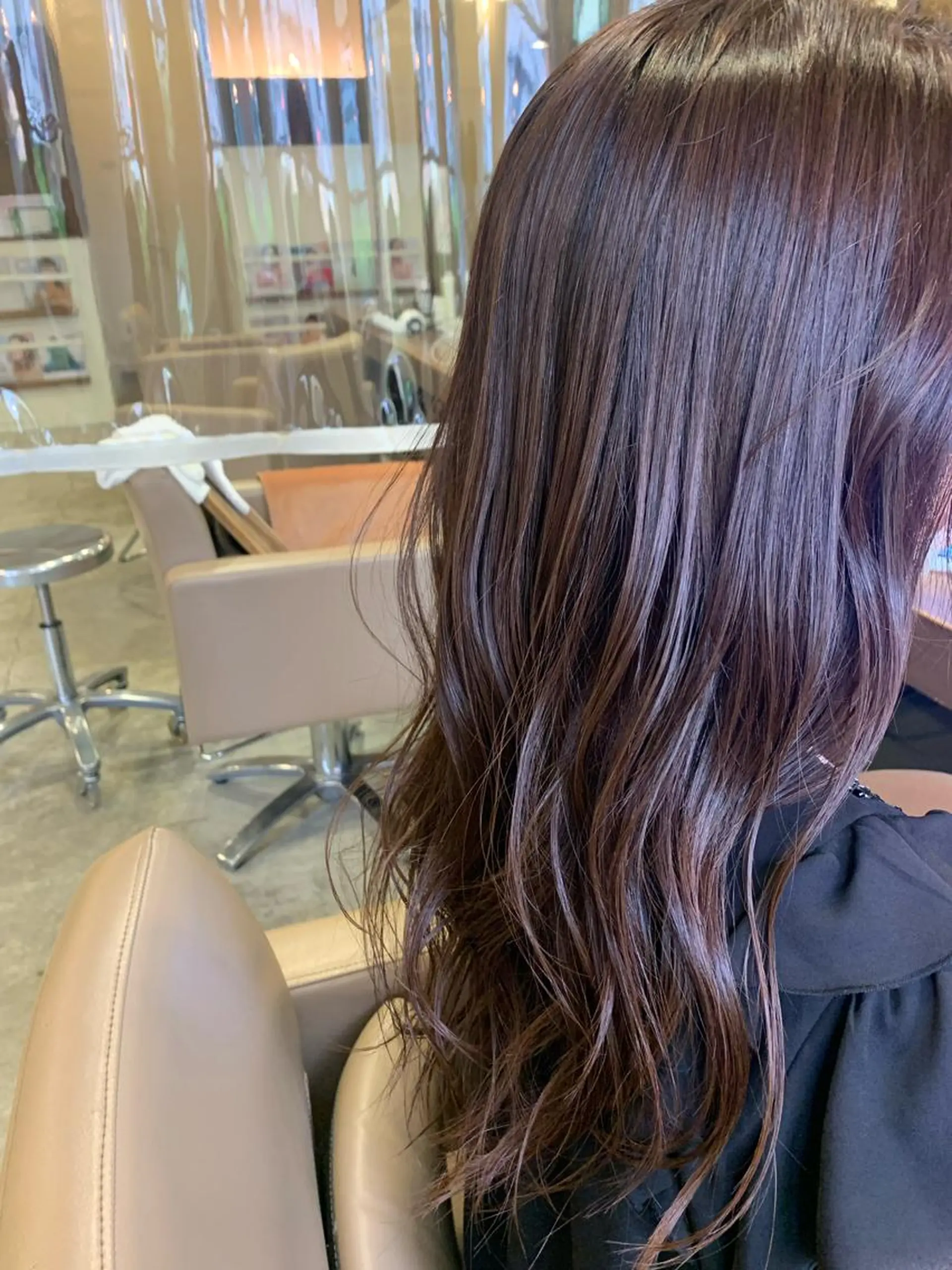 ロング カラー ブラウンカラー ラベンダーカラー SUZUNO🤎ボブ レイヤー🫧顔周りのヘアスタイル