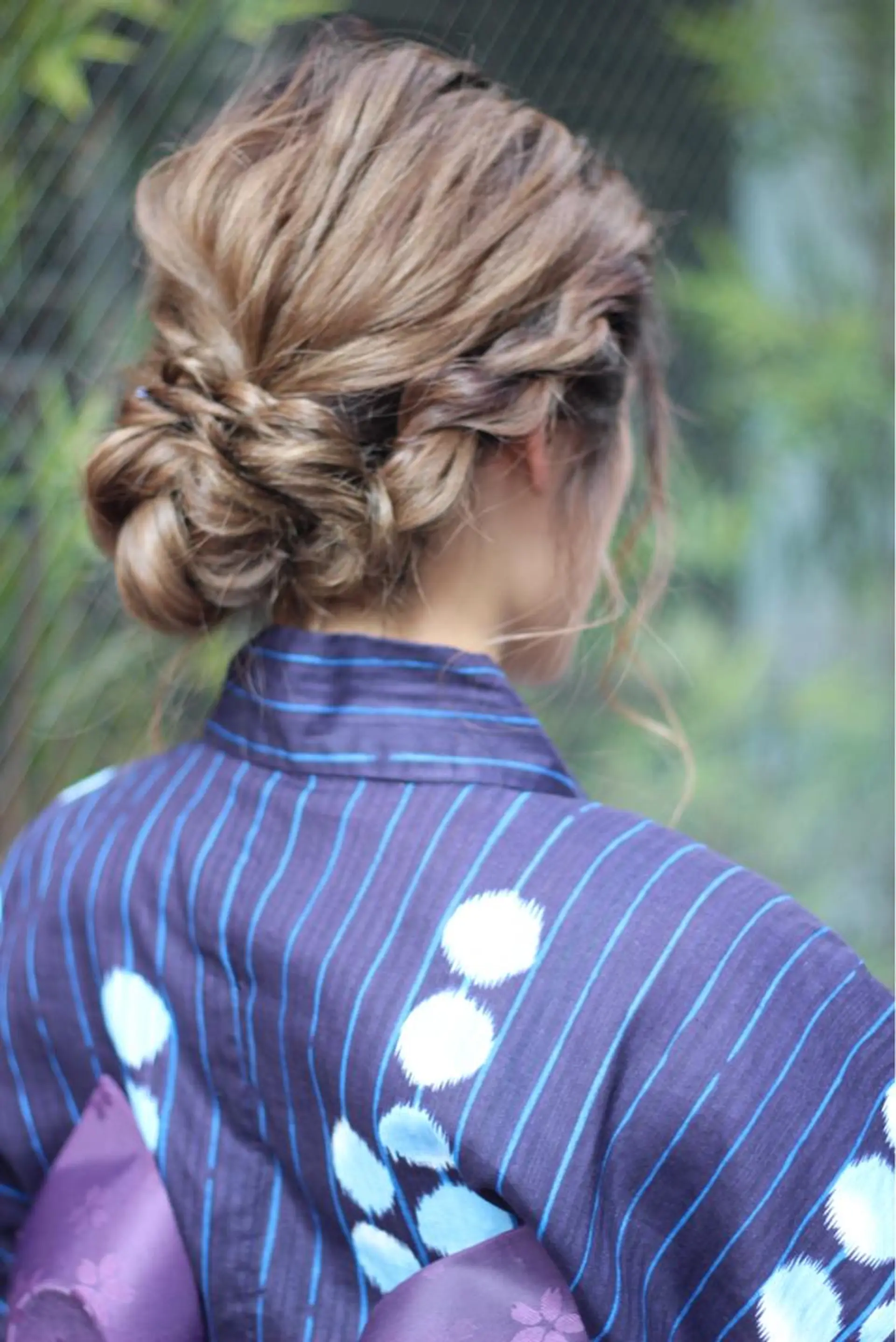 セミロング カラー パーマ ヘアアレンジ 浴衣 ヘアセット 成松 勇治のヘアスタイル