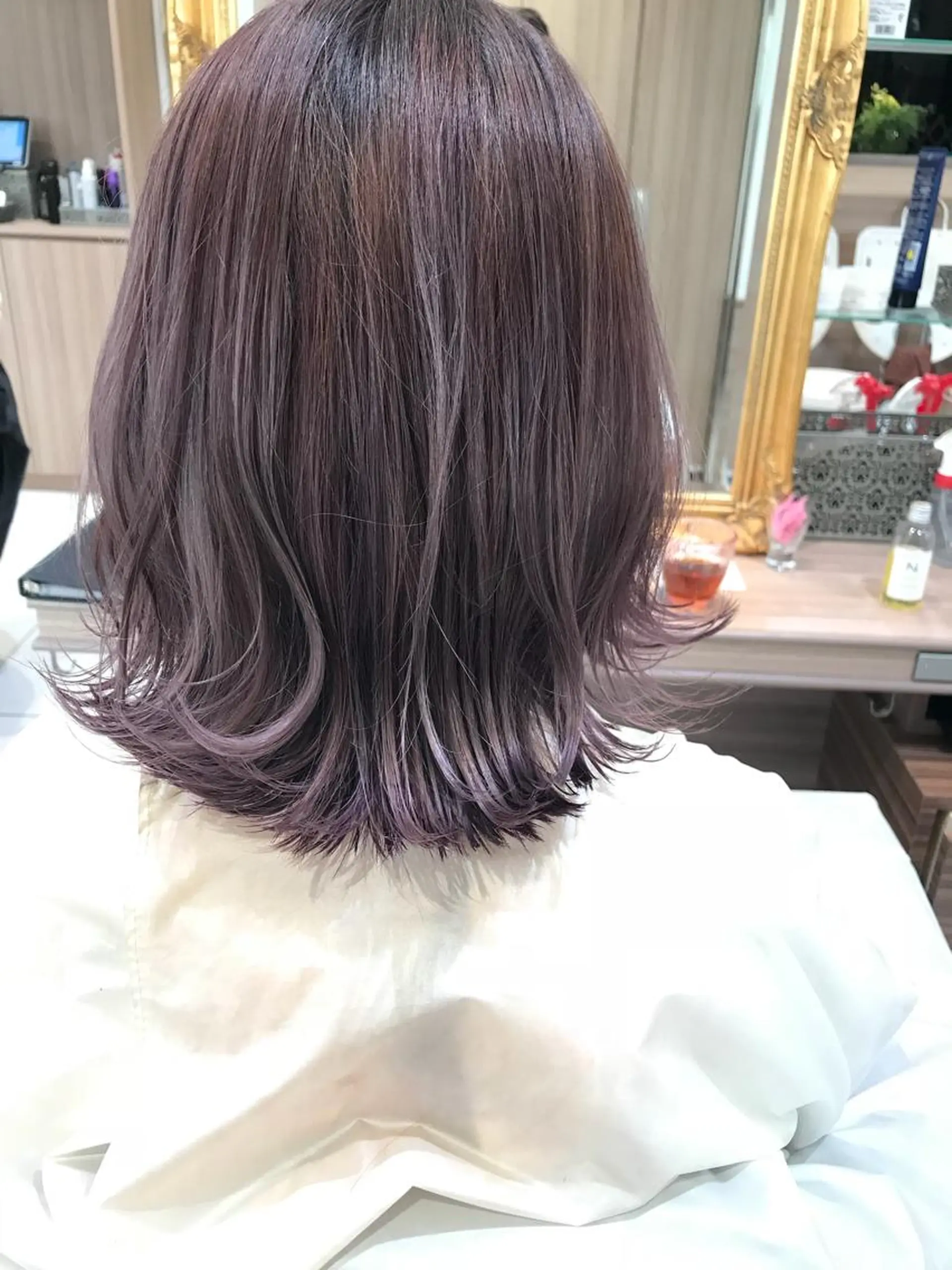 ミディアム カラー ヘアカラー トリートメント 島袋 ナオユキのヘアスタイル