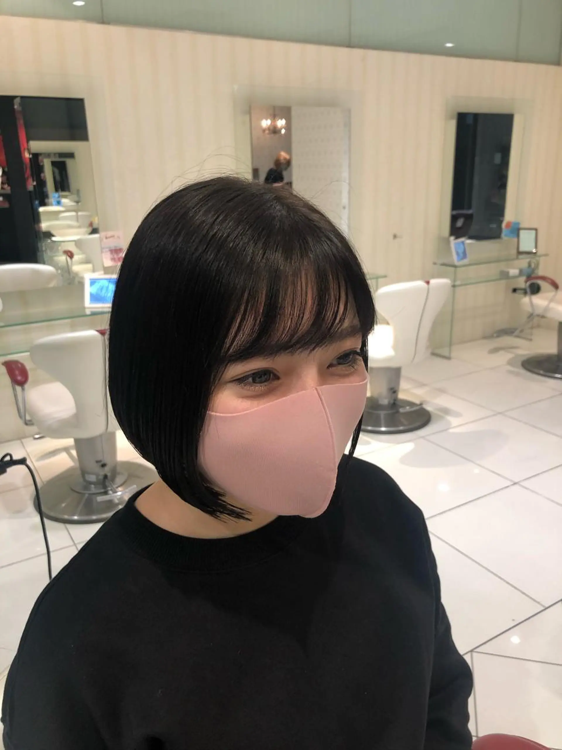 ショート カラー メンズ アッシュ ブルーカラー ブルーアッシュ ✨髪質改善ストレート ×ミニボブ✨萩原 翼のヘアスタイル