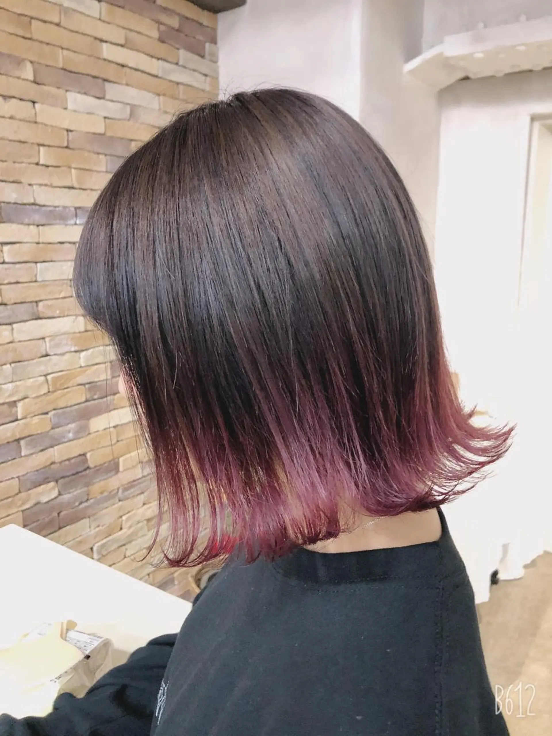 ミディアム カラー ブリーチ グラデーションカラー ピンクカラー ピンクパープル パープルカラー ヘアカラー ミニモお気に入り数 No.1宍戸雄弥のヘアスタイル