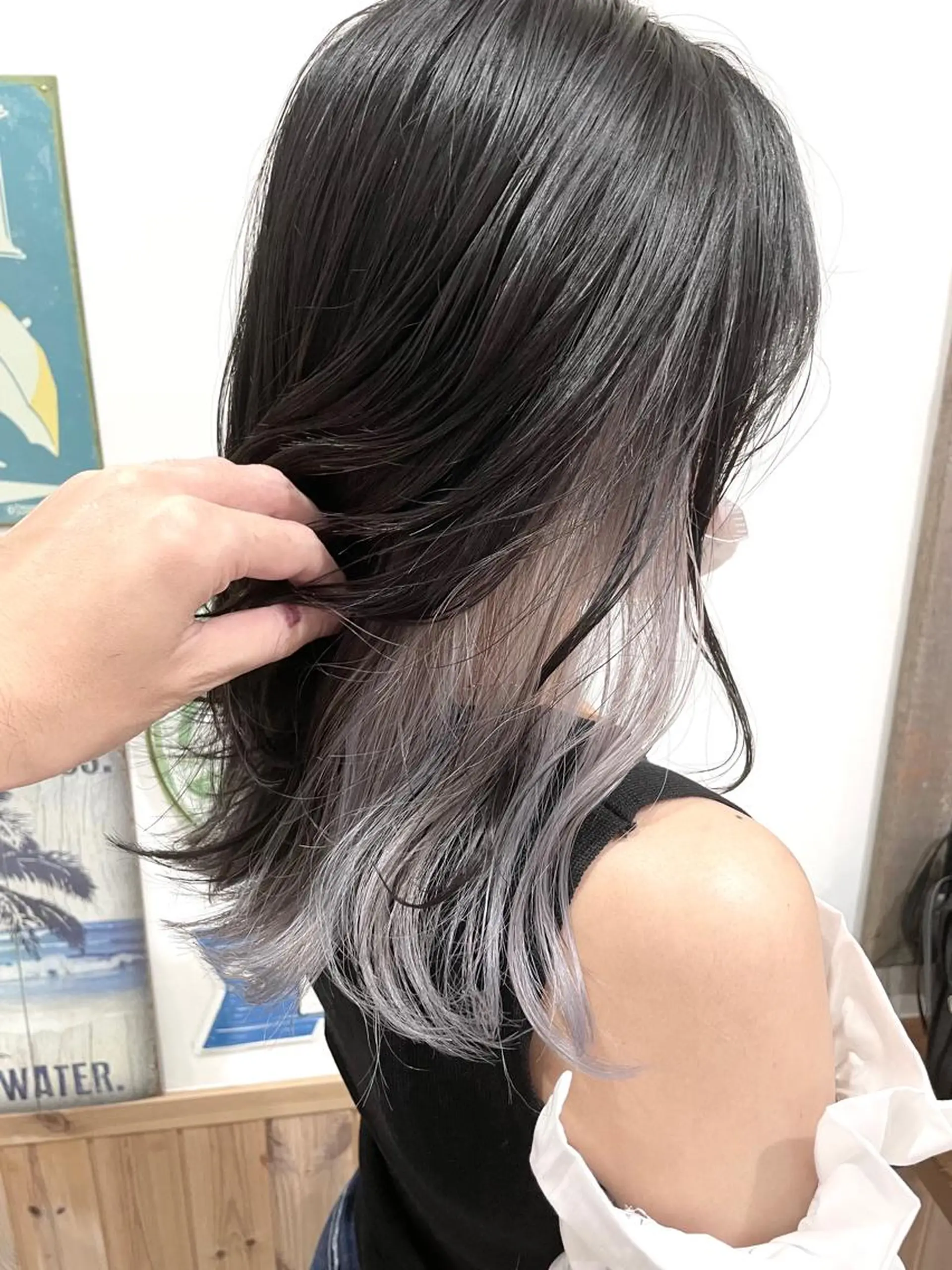 ミディアム カラー ヘアアレンジ カット ヘアカラー トリートメント hair design NORM所属・吉田裕太/ハイライト ダブルカラーのヘアスタイル