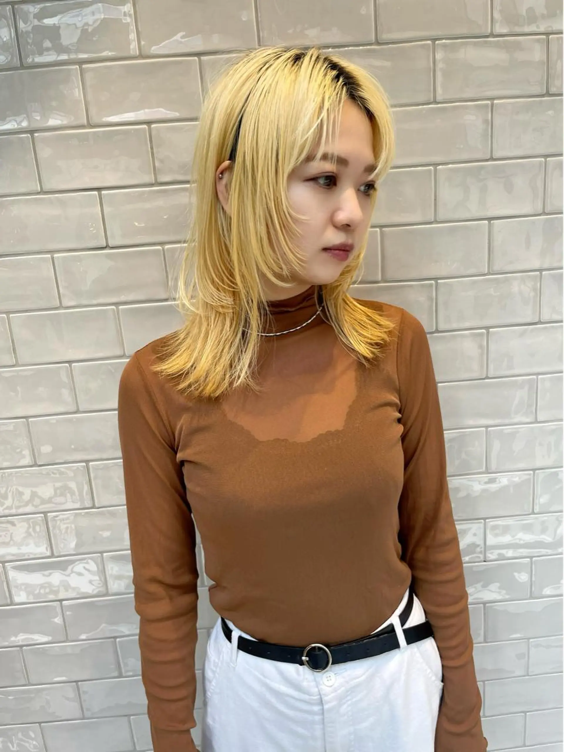 ミディアム カラー カット ヘアカラー トリートメント ブリーチ🪡 ボブ🧶レイヤーのヘアスタイル