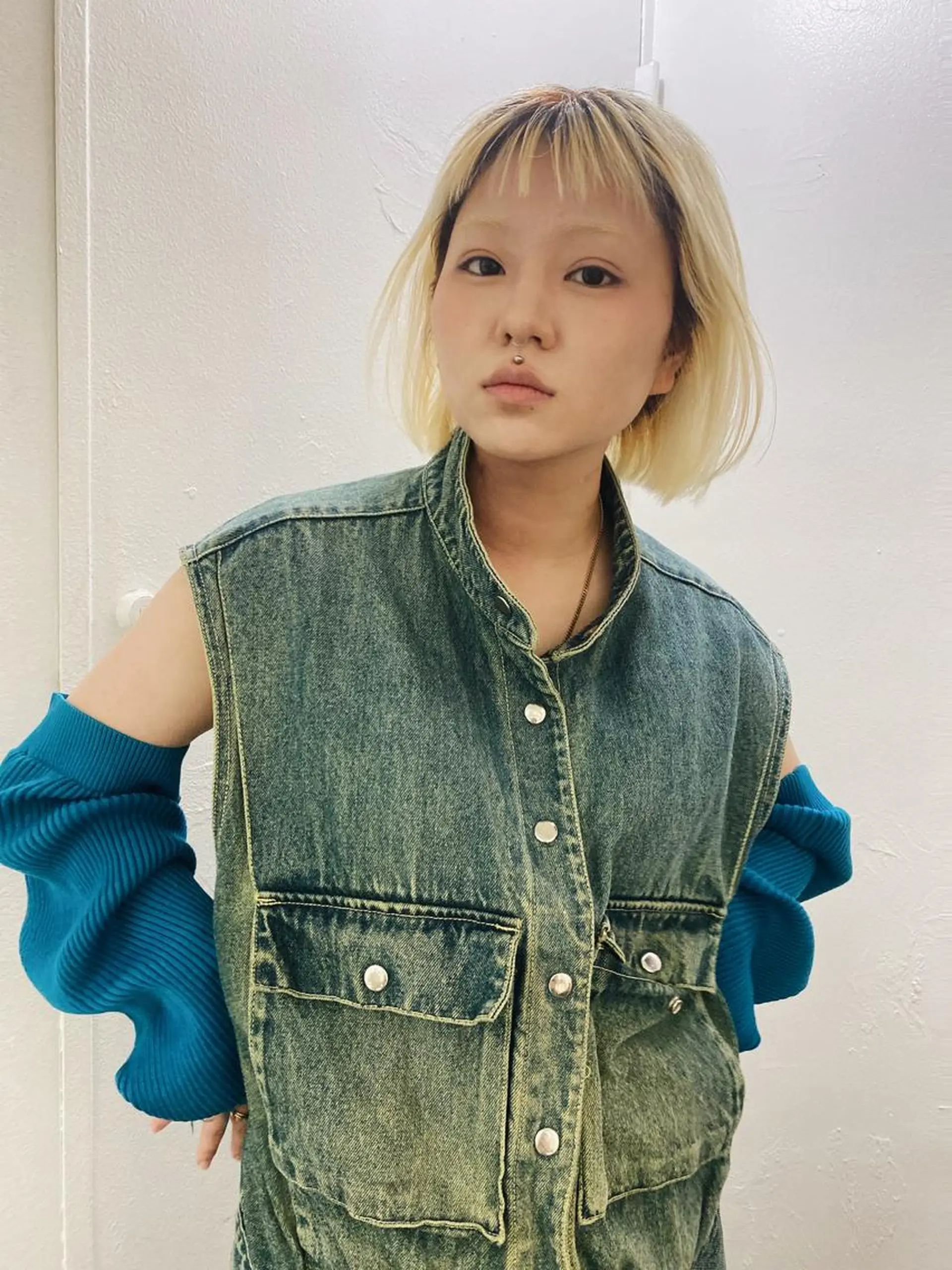 ショート ボブ ハイライト 髪質改善 韓国風ヘア レイヤーカット ヘアカラー トリートメント THE  AGATA TOKYO所属・スパイラルパーマ/デ ザインカット/アミのヘアスタイル