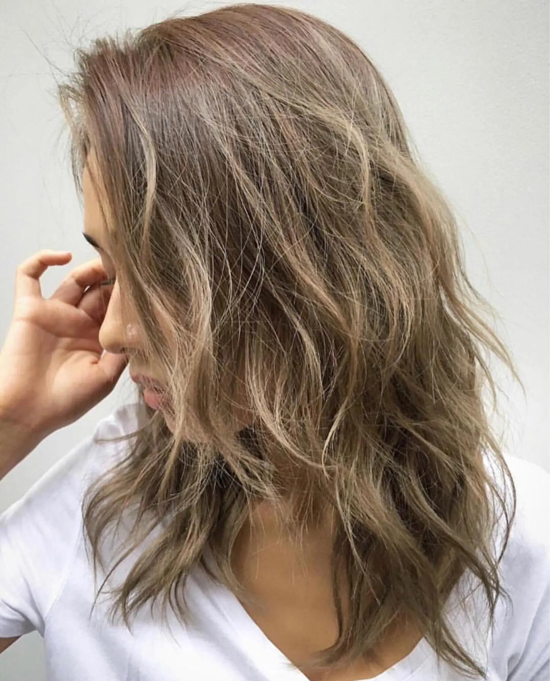 ロング ハイライト レイヤーカット 韓国／ハッシュカット ／透明感カラー／金野のヘアスタイル