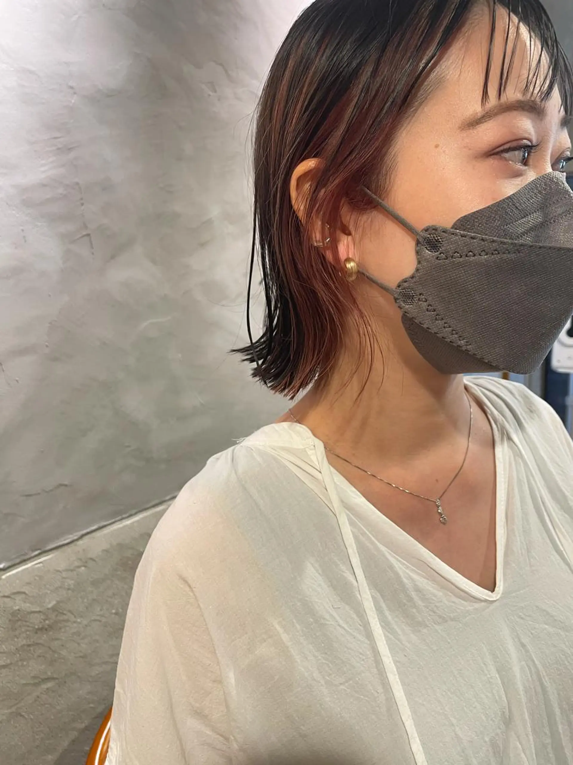 ミディアム カット ヘアカラー トリートメント さの あやねのヘアスタイル