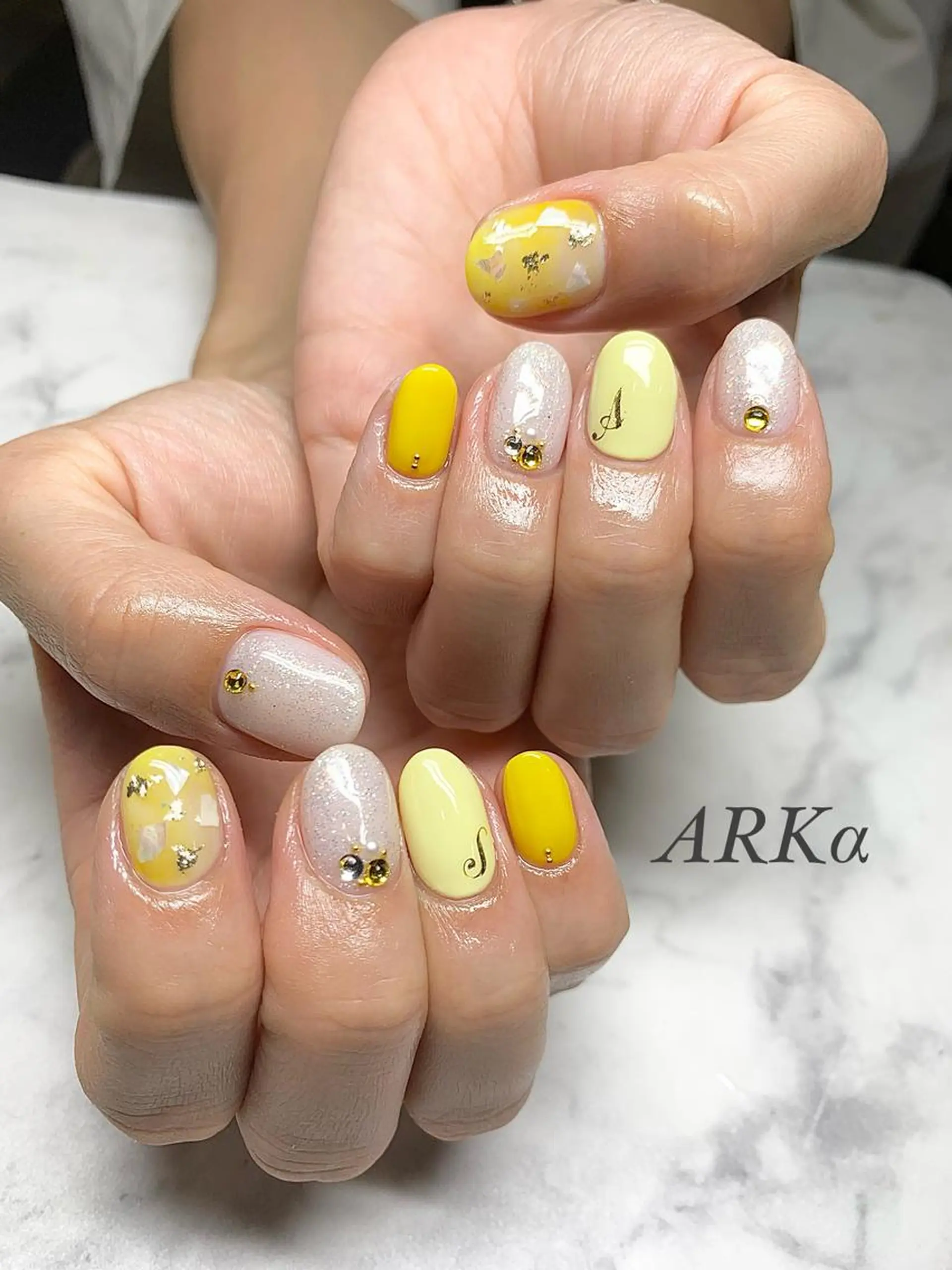 ショート ネイル ハンドネイル Nailsalon ARKαのネイルデザイン
