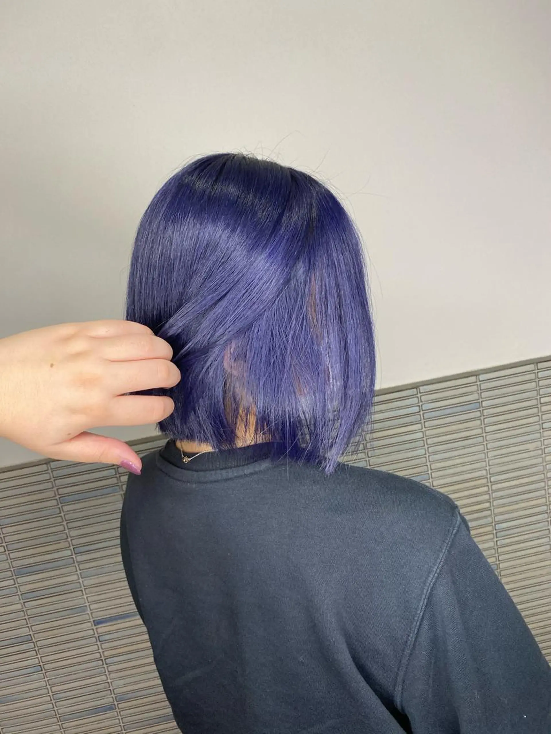 ミディアム maco 艶感ハイトーン🦋のヘアスタイル