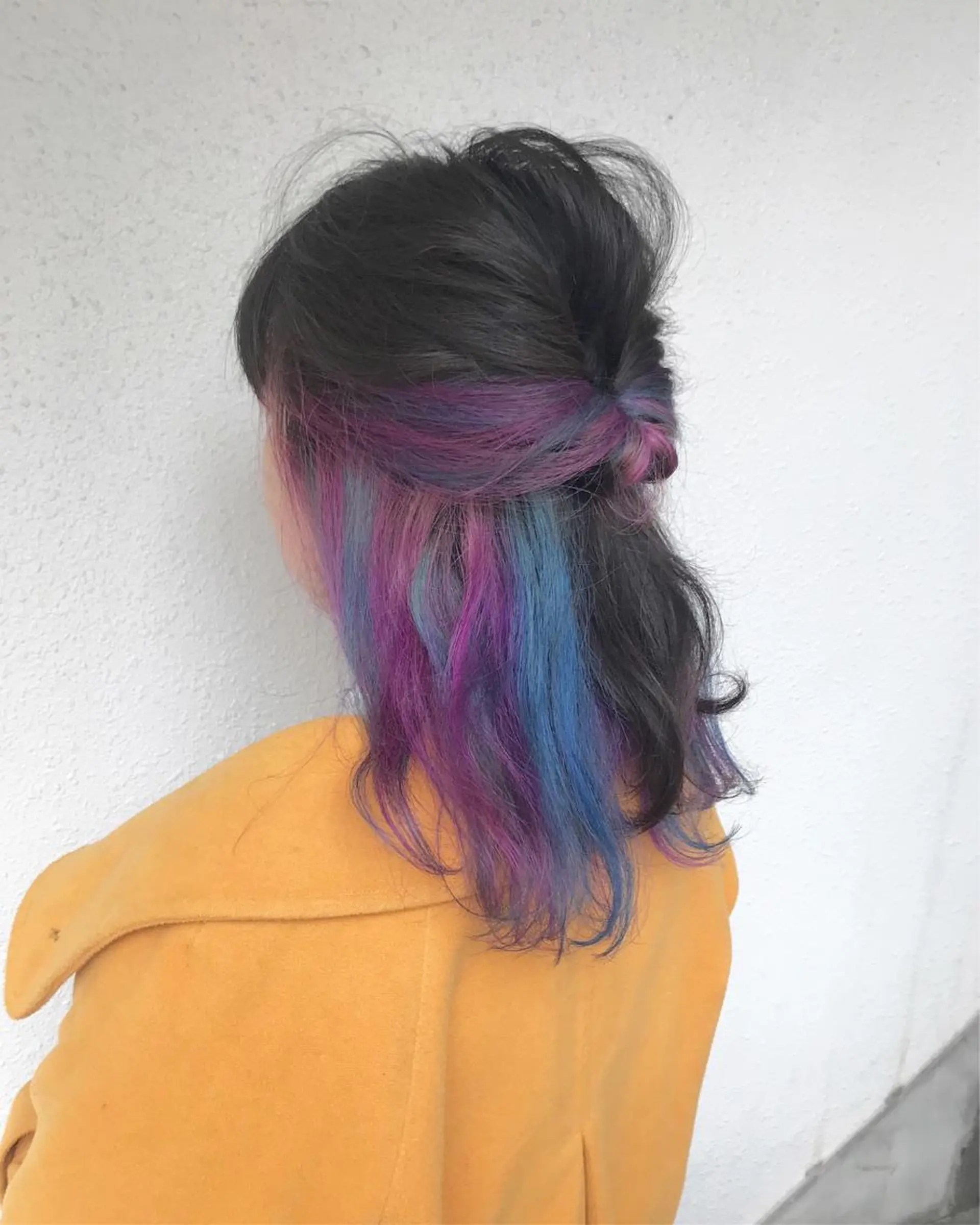 ミディアム カラー ダブルカラー インナーカラー インナーカラー/天神 ブリーチ/吉田のヘアスタイル