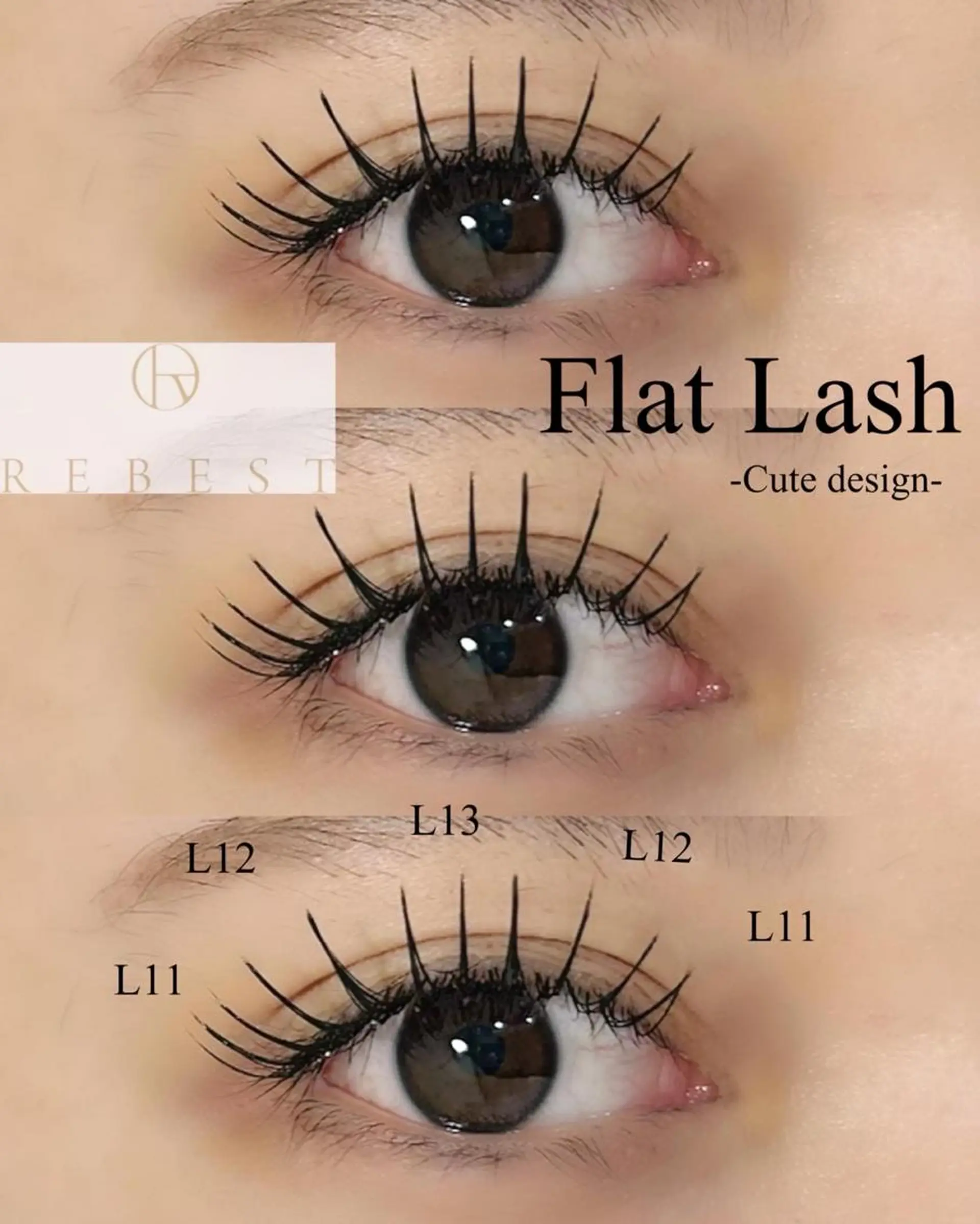 マツエク・マツパ フラットラッシュ ＲＥＢＥＳＴ 心斎橋店のマツエク・マツパデザイン