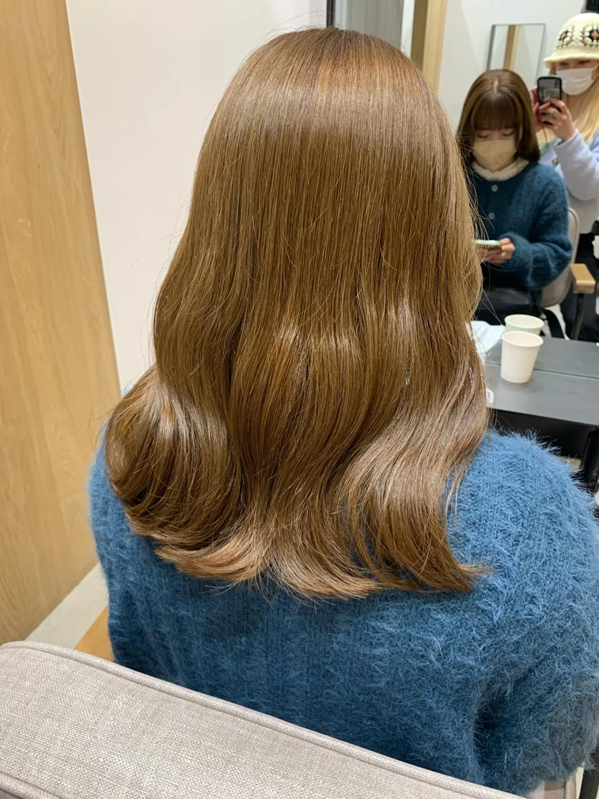 ミディアム カラー ヘアアレンジ ブリーチ ブリーチなしカラー ヘアカラー トリートメント yuka .のヘアスタイル