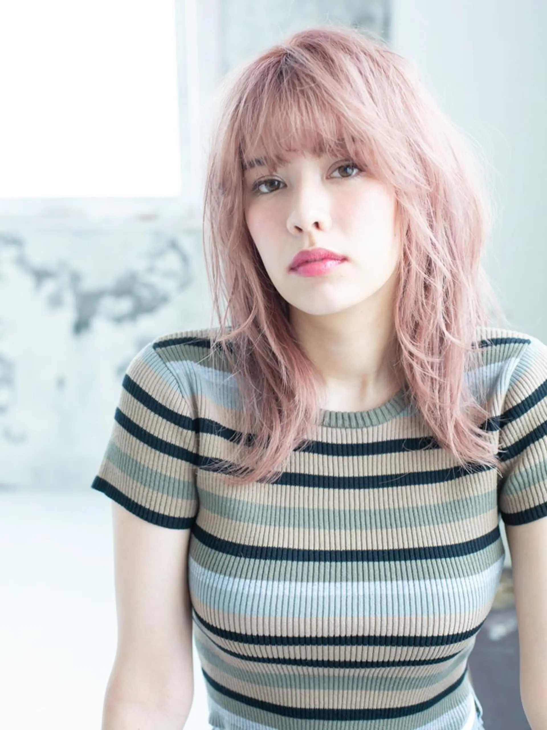 ショート カラー ヘアアレンジ グレージュ ピンクカラー カット ヘアカラー トリートメント 北九州美容室 🕊️わかな✂︎のヘアスタイル