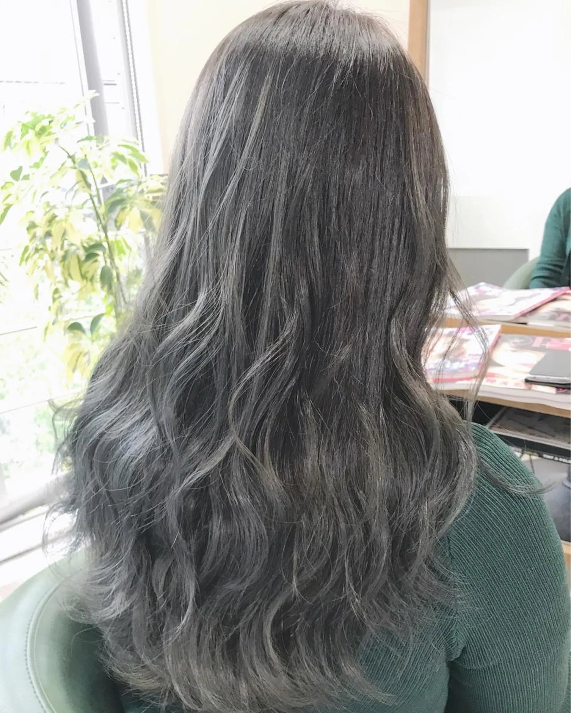 ロング カラー ヘアアレンジ ブルーカラー ブルージュ GiseL天神カラー 髪質改善/ブリーチのヘアスタイル