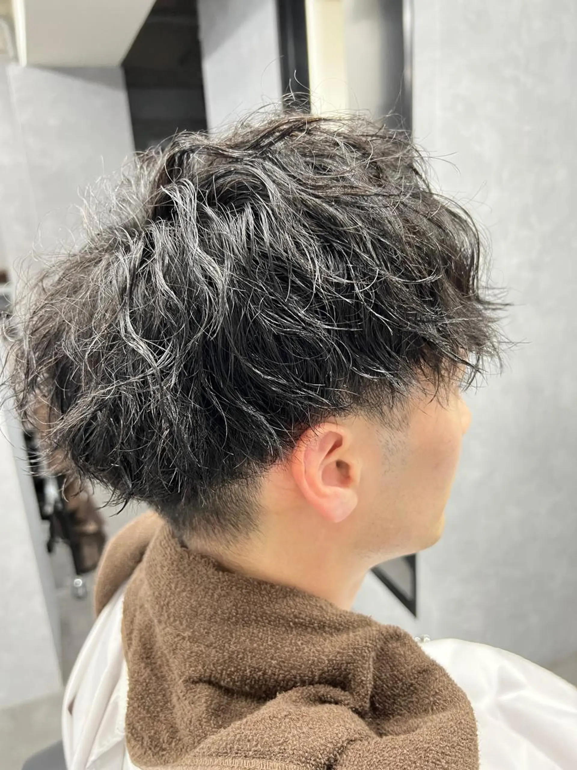 ショート パーマ メンズ マッシュ 刈り上げ カット パーマ 垢抜け・メンズパーマ 津山祐紀のヘアスタイル