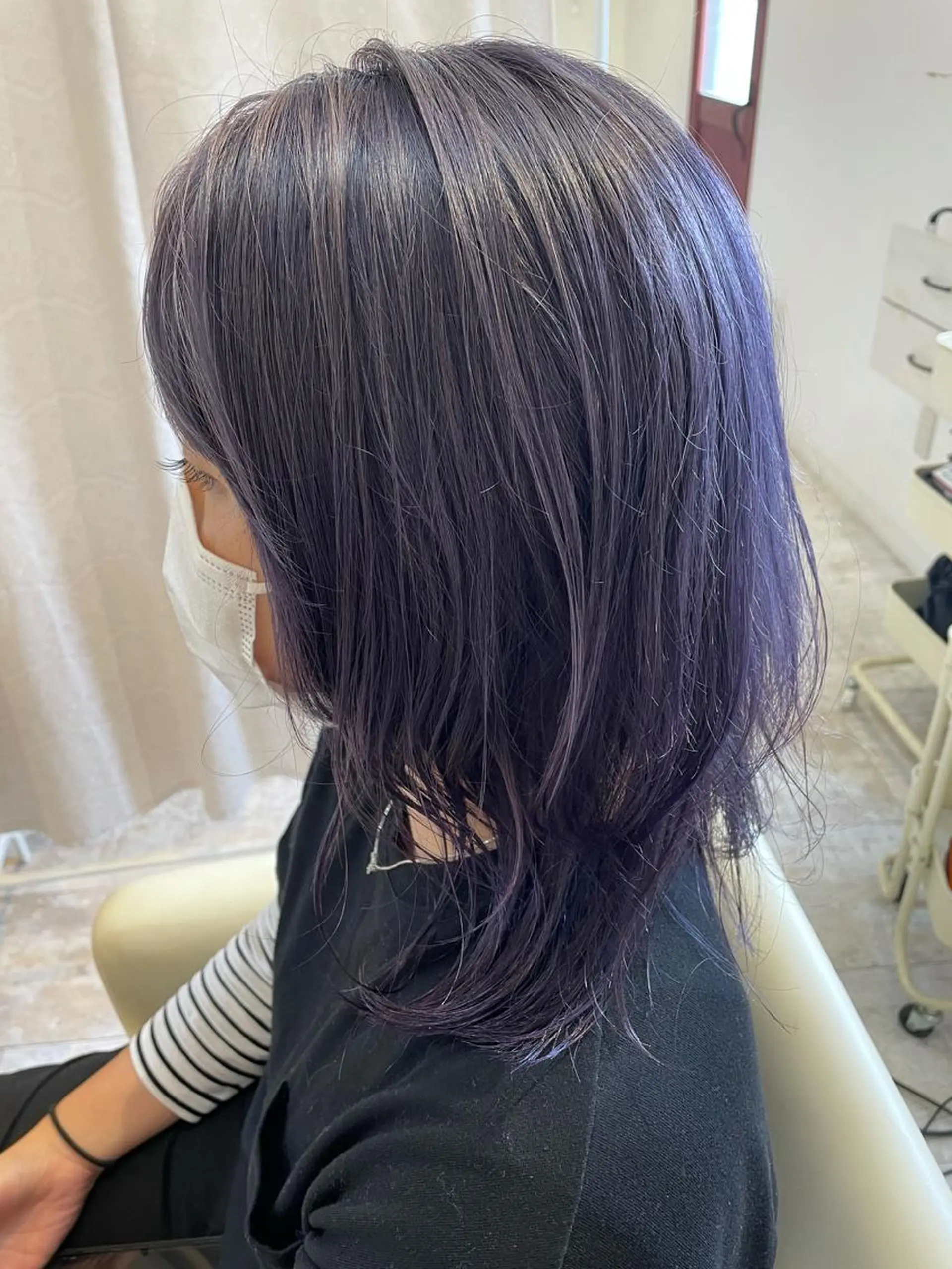 ミディアム カラー ラベンダーカラー バイオレットカラー カット ヘアカラー トリートメント ヘッドスパ 北九州美容室 🕊️わかな✂︎のヘアスタイル