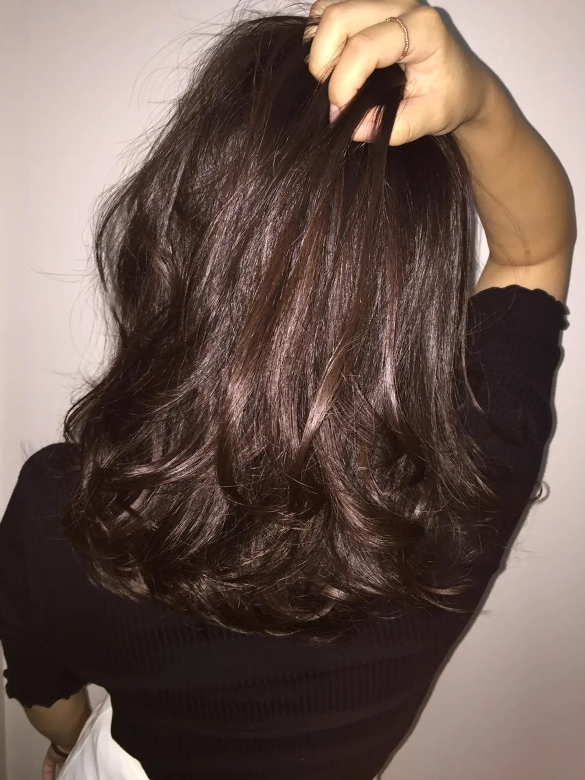 ミディアム セミロング カラー パーマ アッシュ ミント 若杉 諒のヘアスタイル