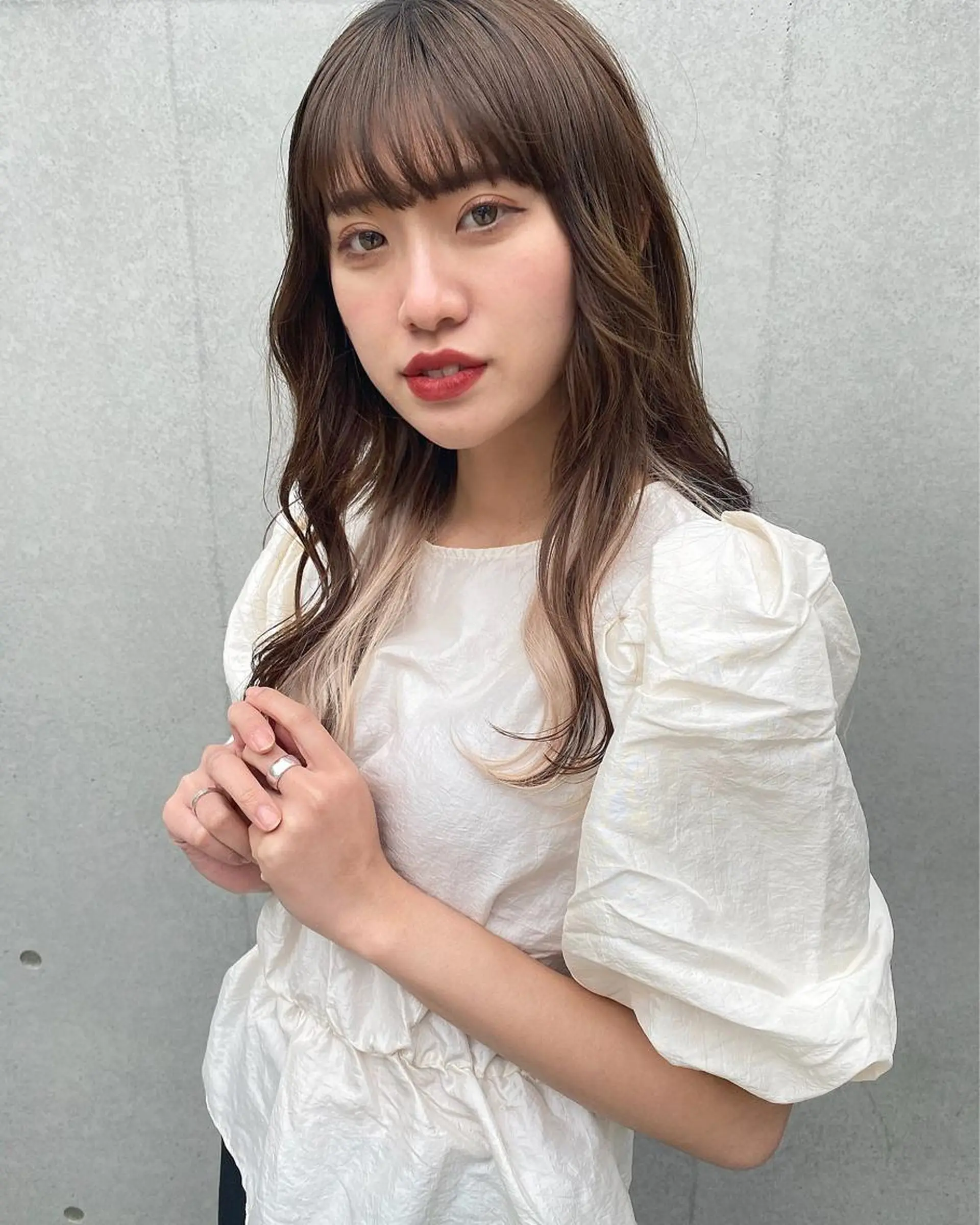 ミディアム カラー HOLON池袋所属・ウルフカット ハッシュカット/七海のヘアスタイル